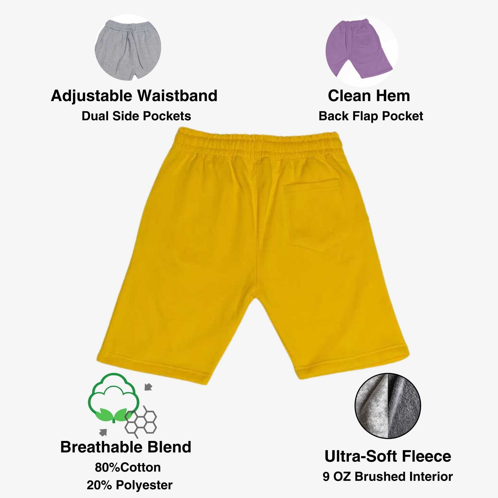 Men’s Fleece Sweatshorts – Soft Fleece, Deep Pockets & Pastel Earth Tones