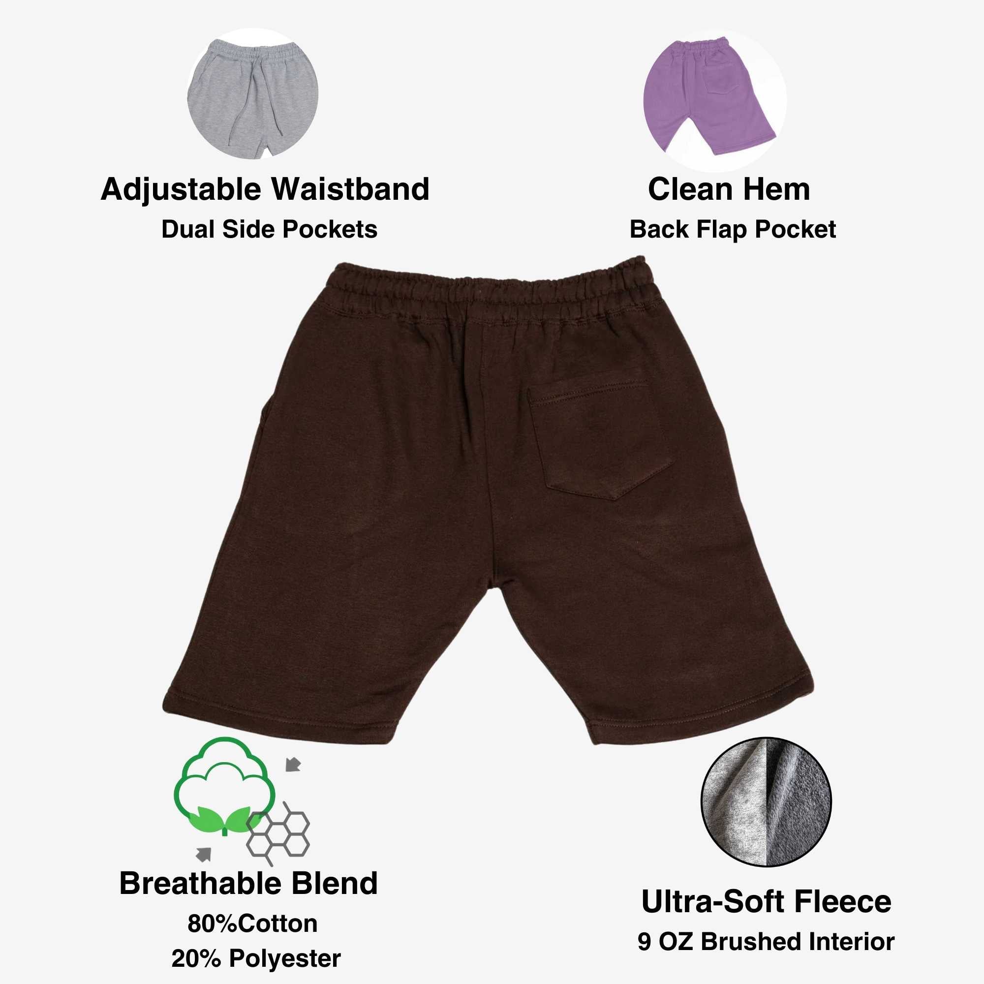 Men’s Fleece Sweatshorts – Soft Fleece, Deep Pockets & Pastel Earth Tones