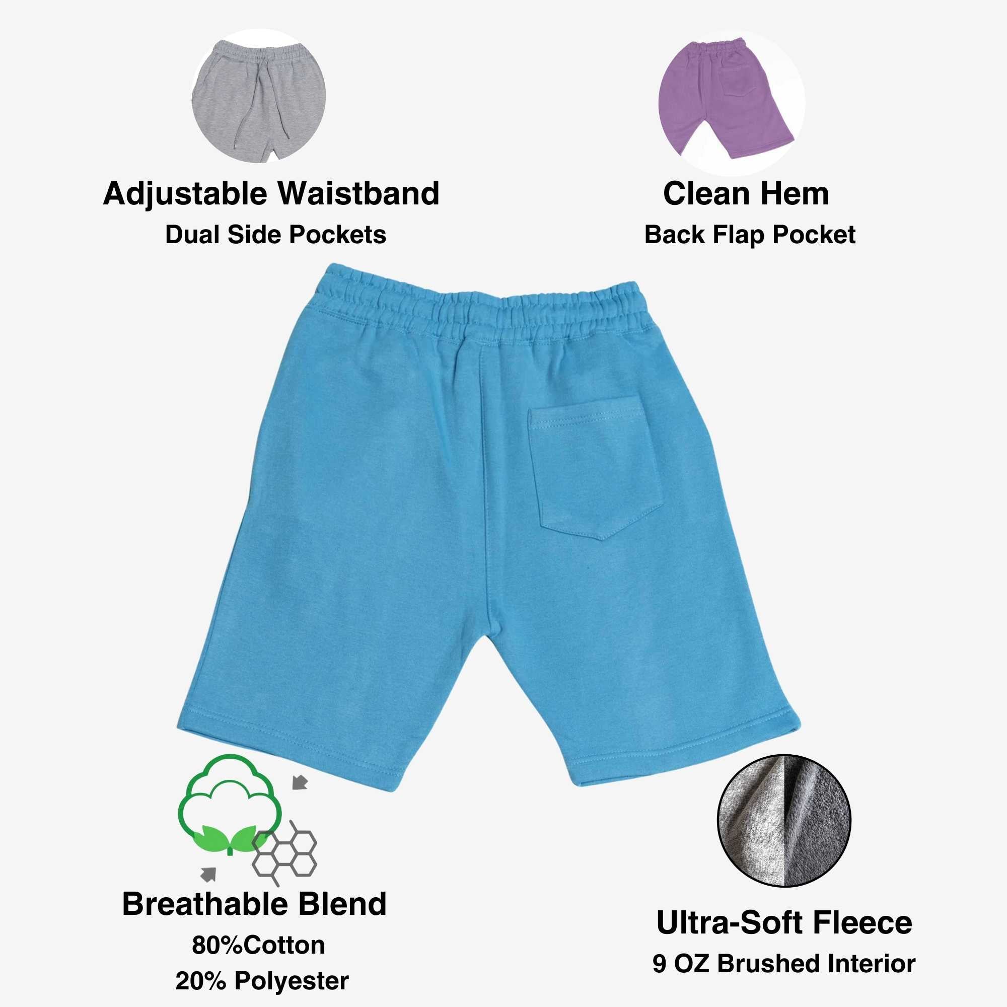 Men’s Fleece Sweatshorts – Soft Fleece, Deep Pockets & Pastel Earth Tones