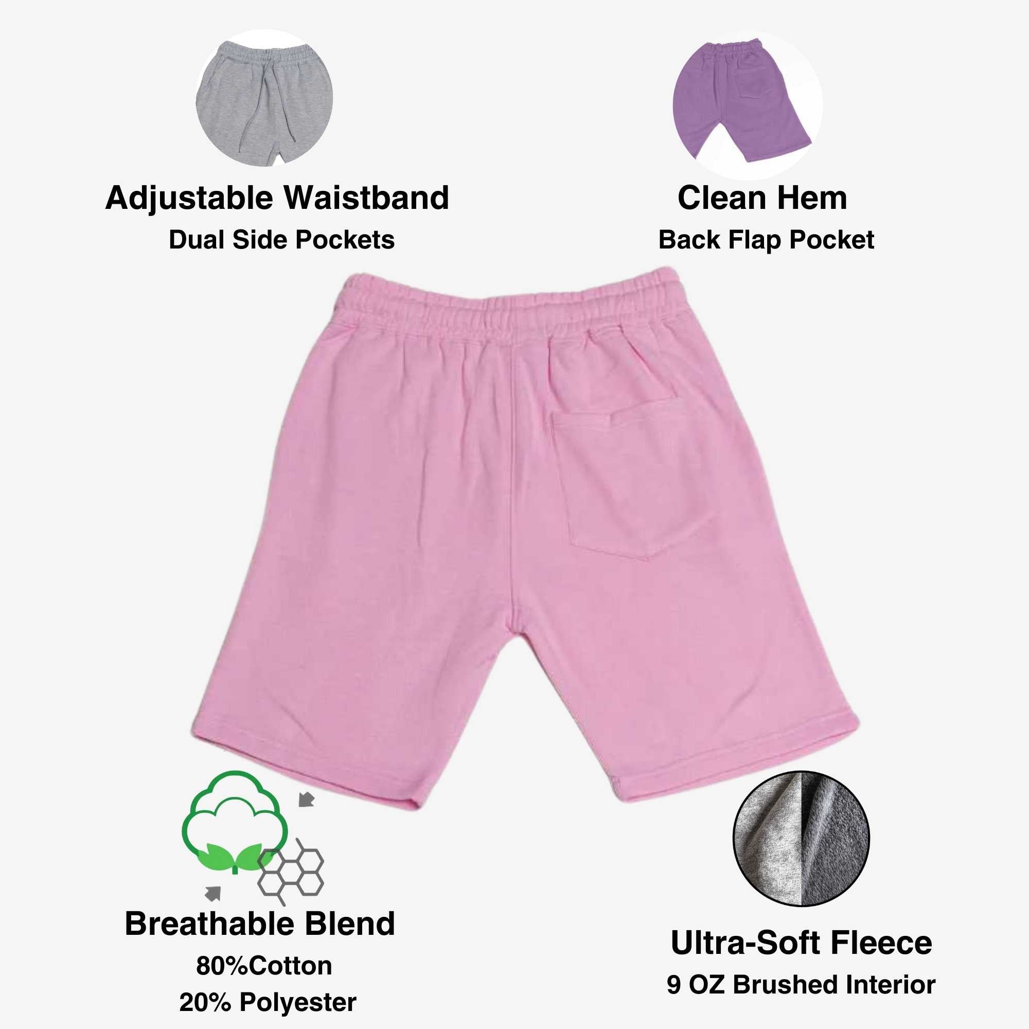 Men’s Fleece Sweatshorts – Soft Fleece, Deep Pockets & Pastel Earth Tones