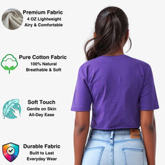 Women’s Cropped T-Shirt – Bold Colors, 100% Cotton, Soft & Relaxed Fit
