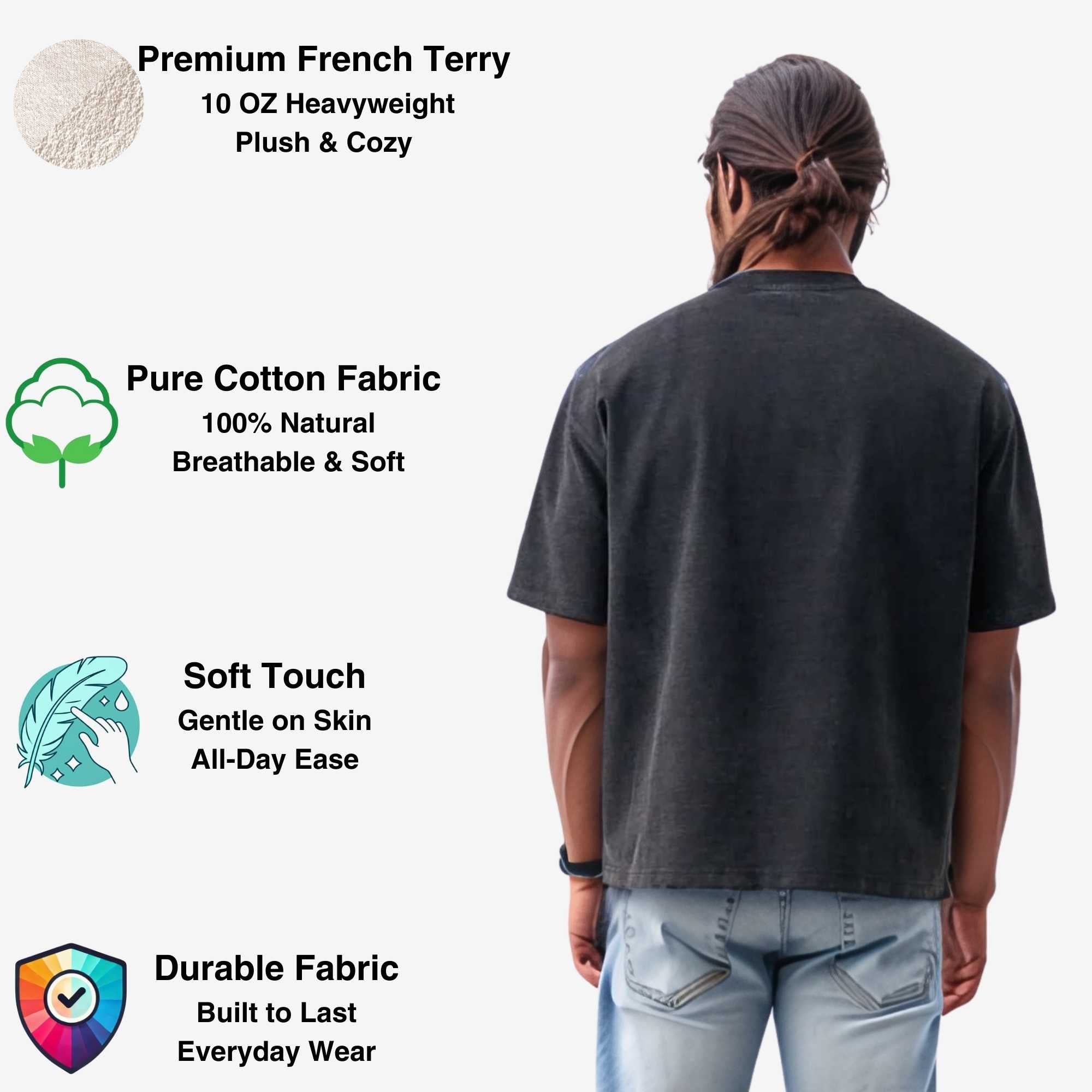 3-Pack Men's Oversized T-Shirts | Vintage-Inspired Style - S / Gray + Khaki + Black - www.upstandingapparel.com