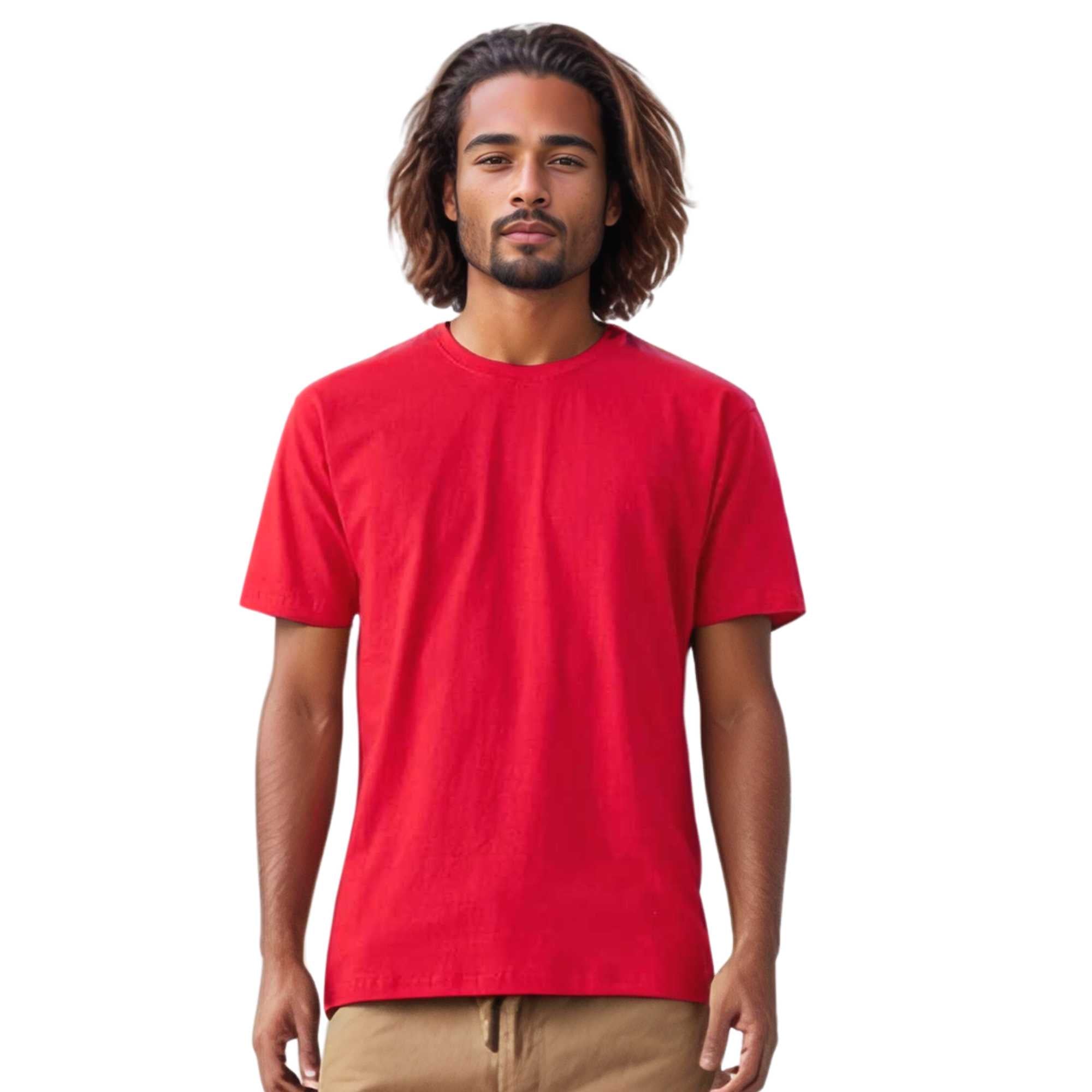 Classic Cotton T-Shirt for Men | Vibrant Spectrum Collection - XS / Red - www.upstandingapparel.com