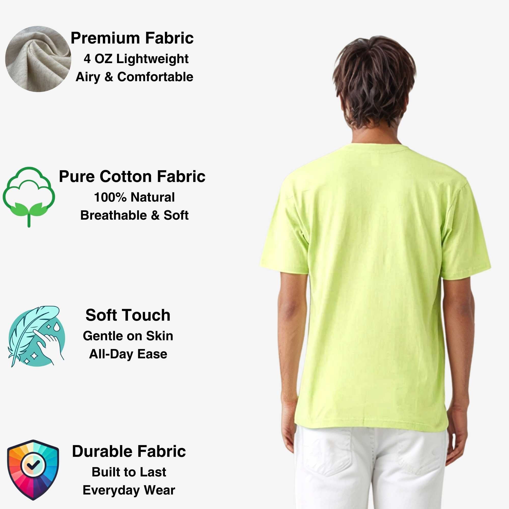 Classic Cotton T-Shirt for Men | Vibrant Spectrum Collection - XS / Hot Pink - www.upstandingapparel.com