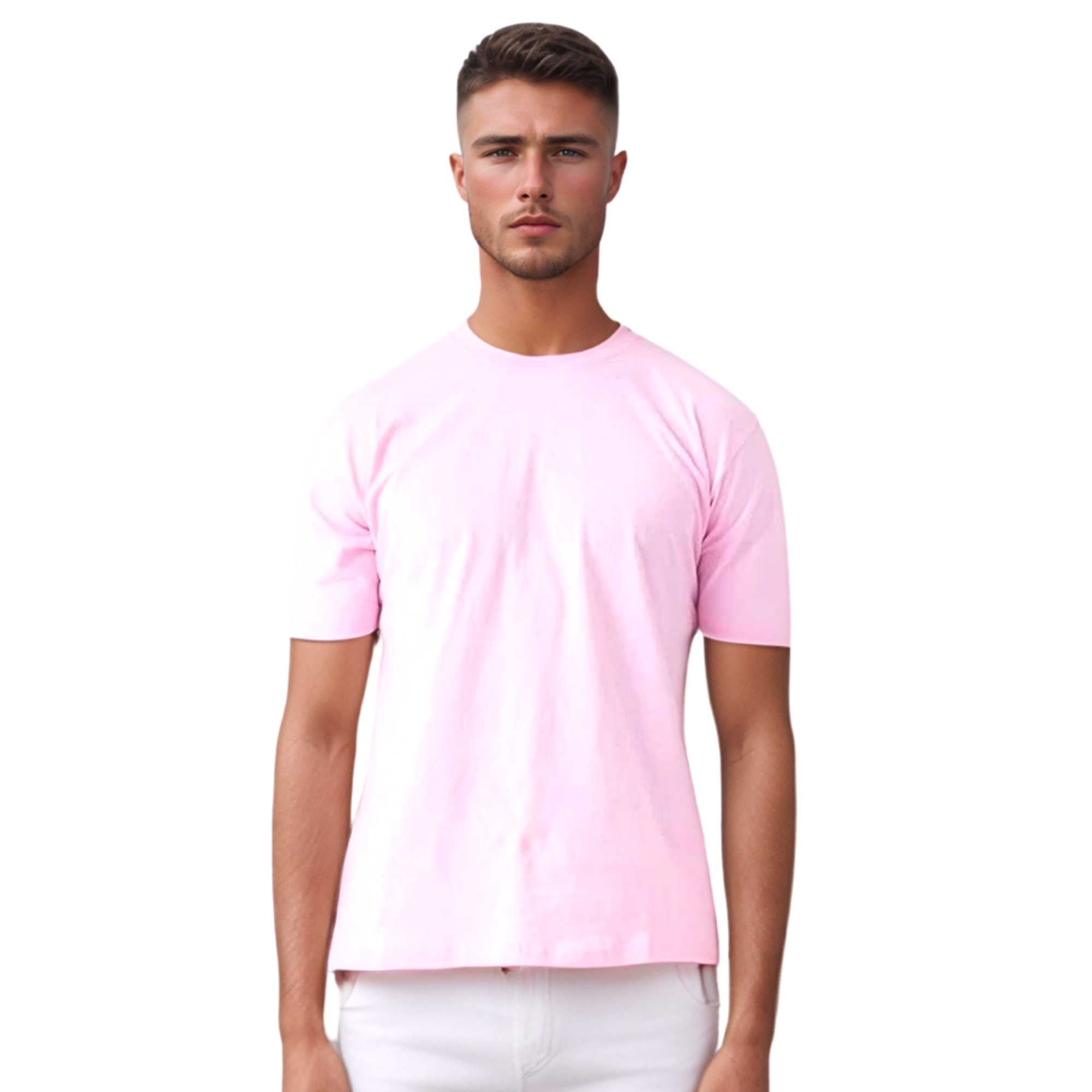 Classic Cotton T-Shirt for Men | Vibrant Spectrum Collection - XS / Pink - www.upstandingapparel.com