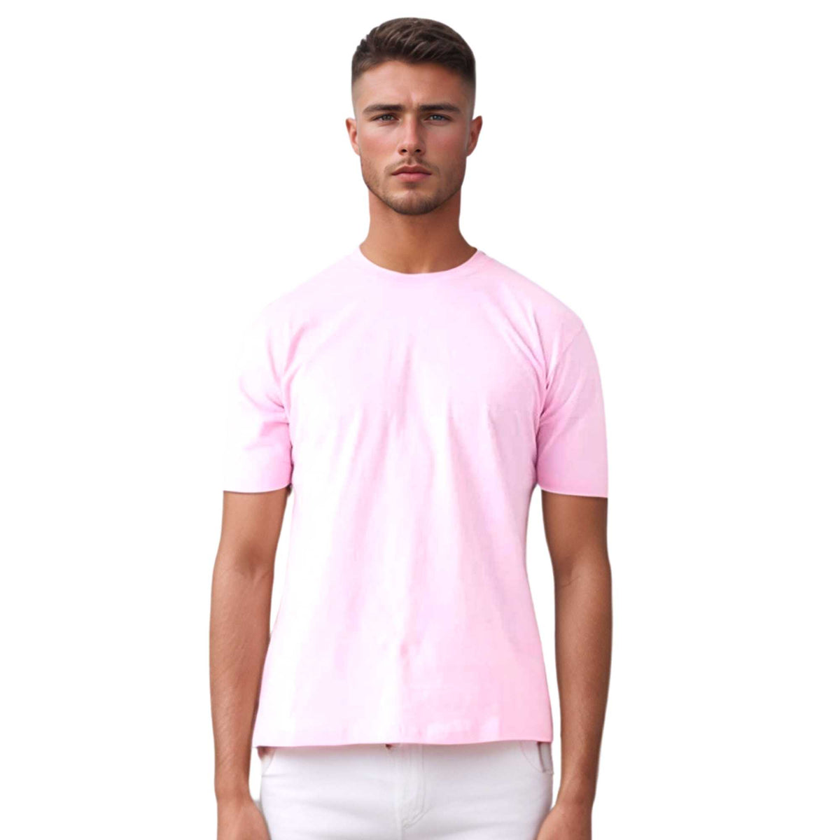 Classic Cotton T-Shirt for Men | Vibrant Spectrum Collection - XS / Pink - www.upstandingapparel.com