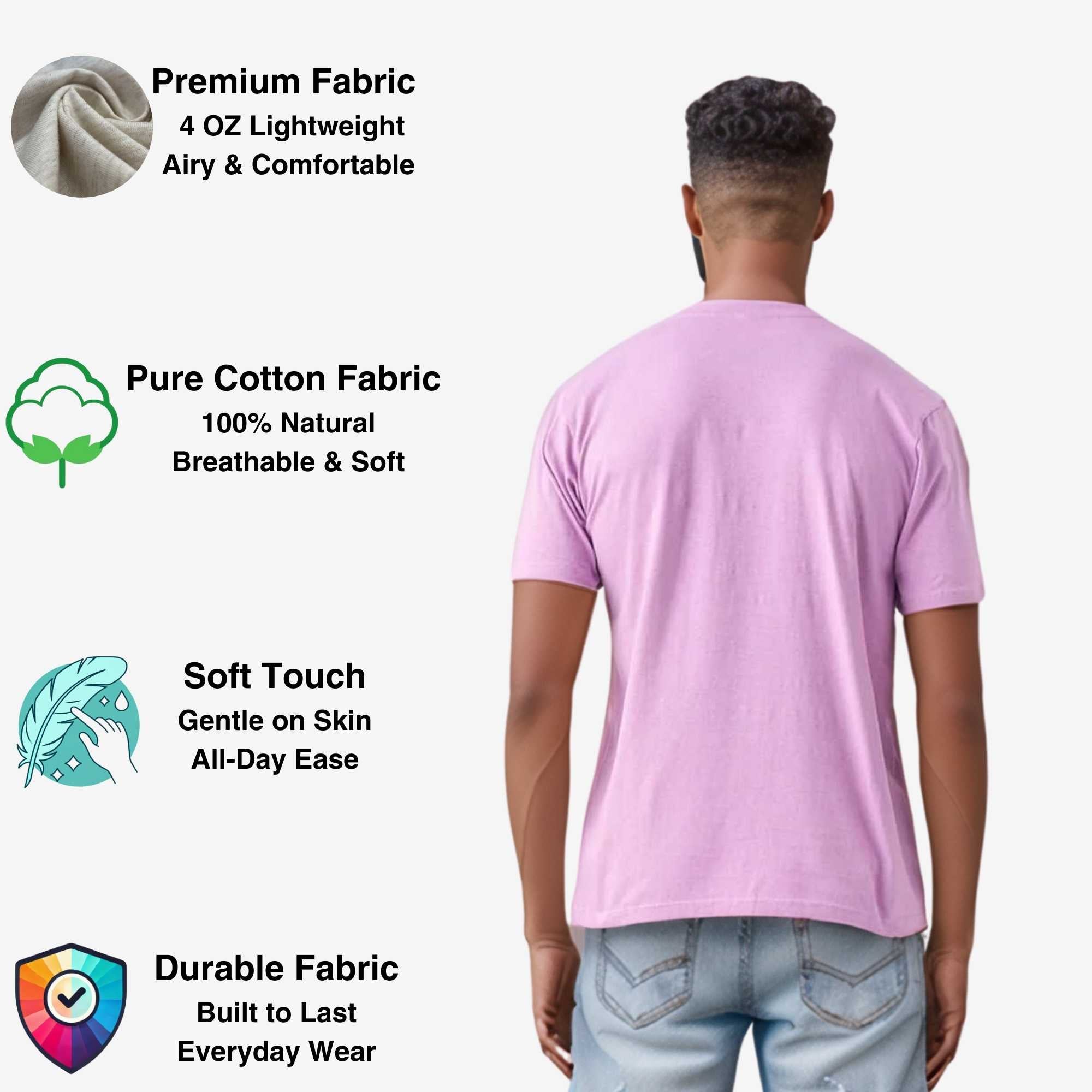 Classic Cotton T-Shirt for Men | Vibrant Spectrum Collection - XS / Hot Pink - www.upstandingapparel.com