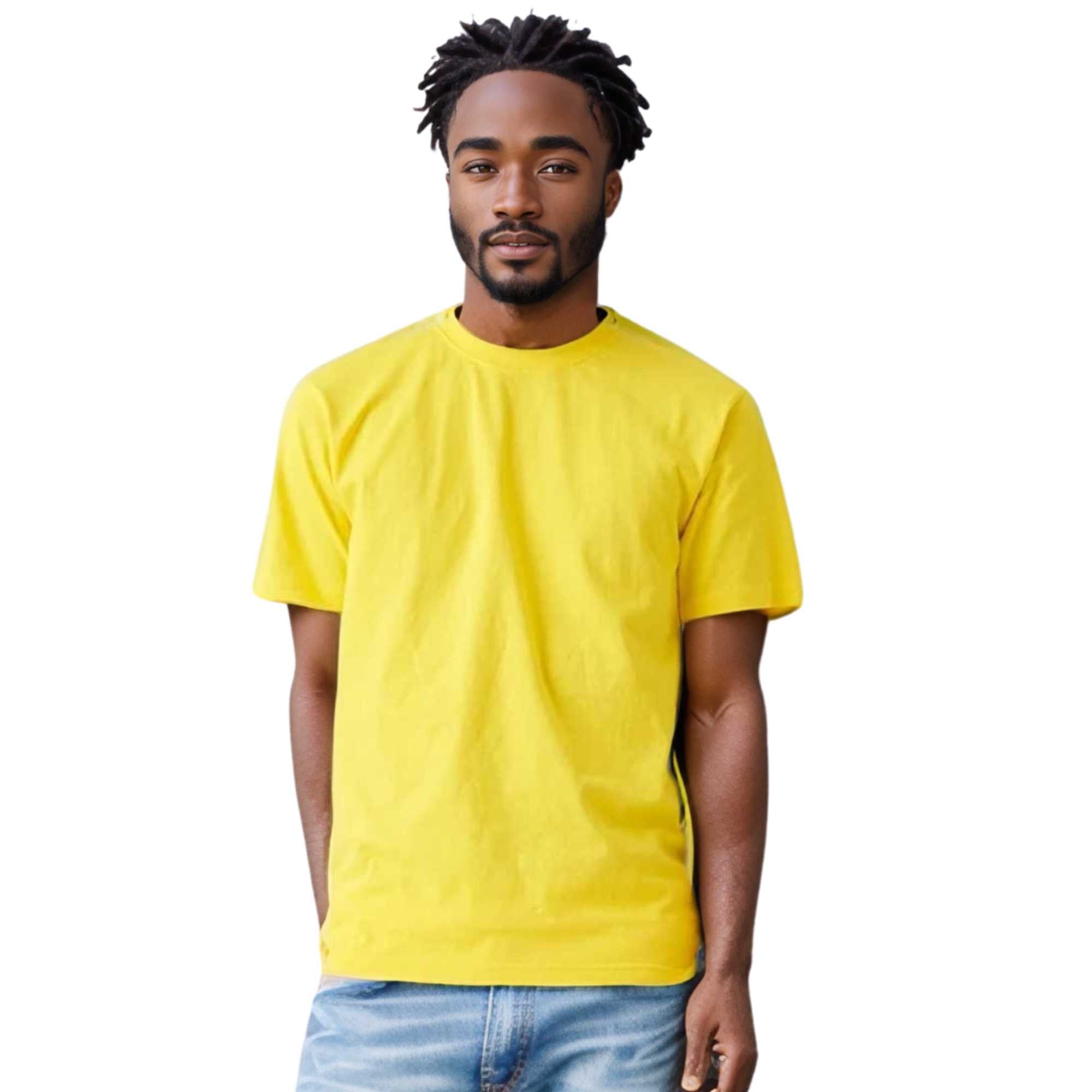 Classic Cotton T-Shirt for Men | Vibrant Spectrum Collection - XS / Yellow - www.upstandingapparel.com