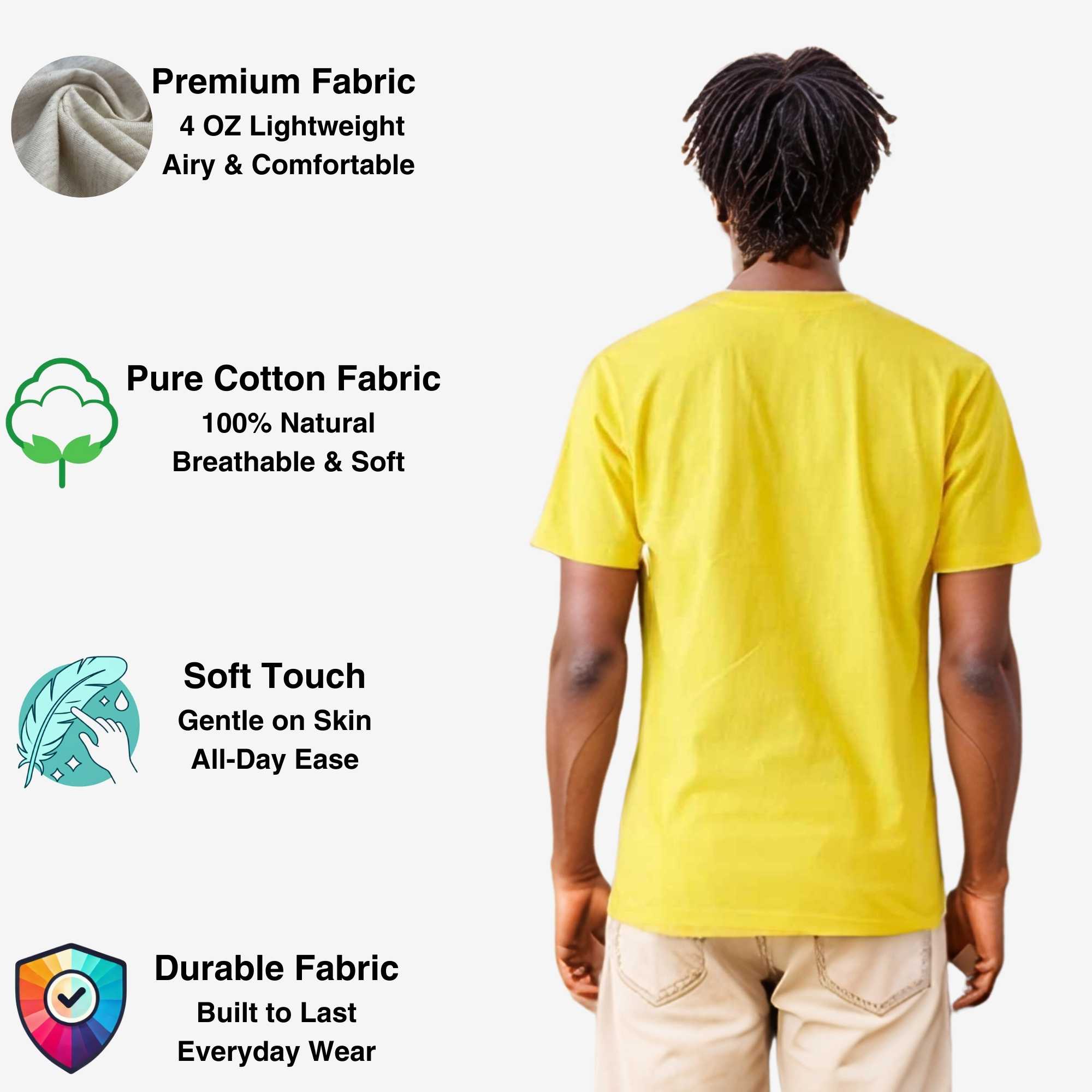 Classic Cotton T-Shirt for Men | Vibrant Spectrum Collection - XS / Hot Pink - www.upstandingapparel.com