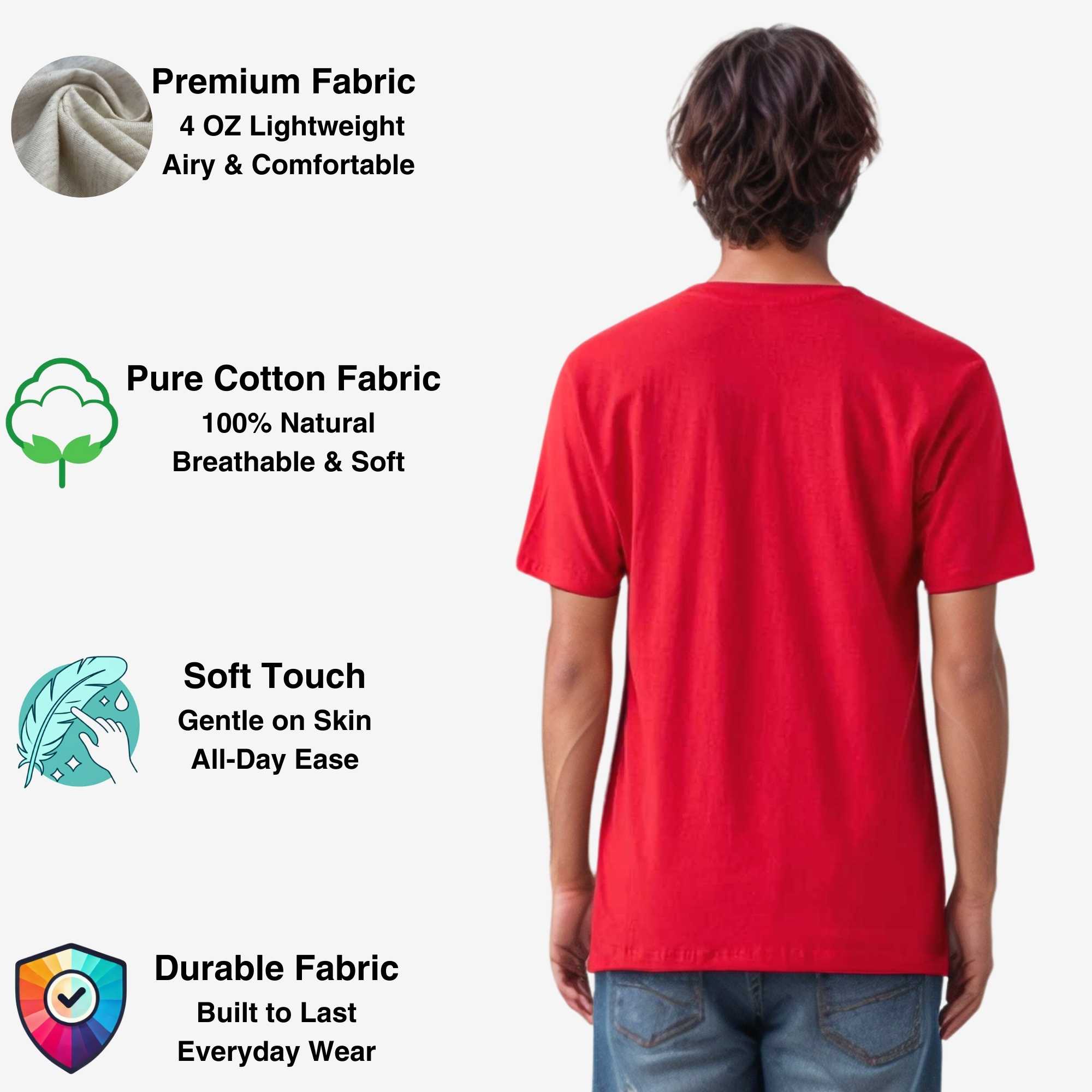 Classic Cotton T-Shirt for Men | Vibrant Spectrum Collection - XS / Hot Pink - www.upstandingapparel.com