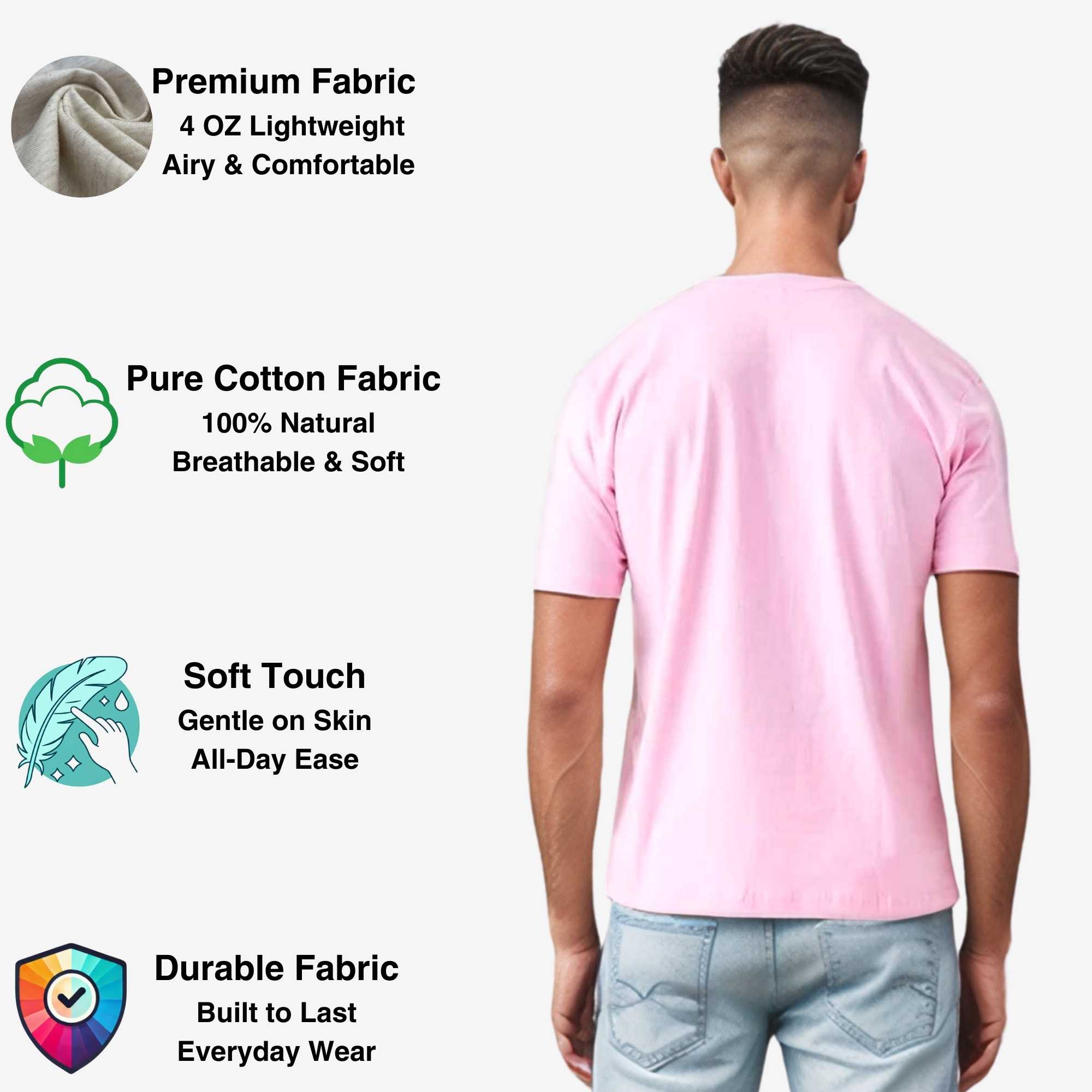 Classic Cotton T-Shirt for Men | Vibrant Spectrum Collection - XS / Hot Pink - www.upstandingapparel.com