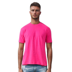 Classic Cotton T-Shirt for Men | Vibrant Spectrum Collection - XS / Hot Pink - www.upstandingapparel.com