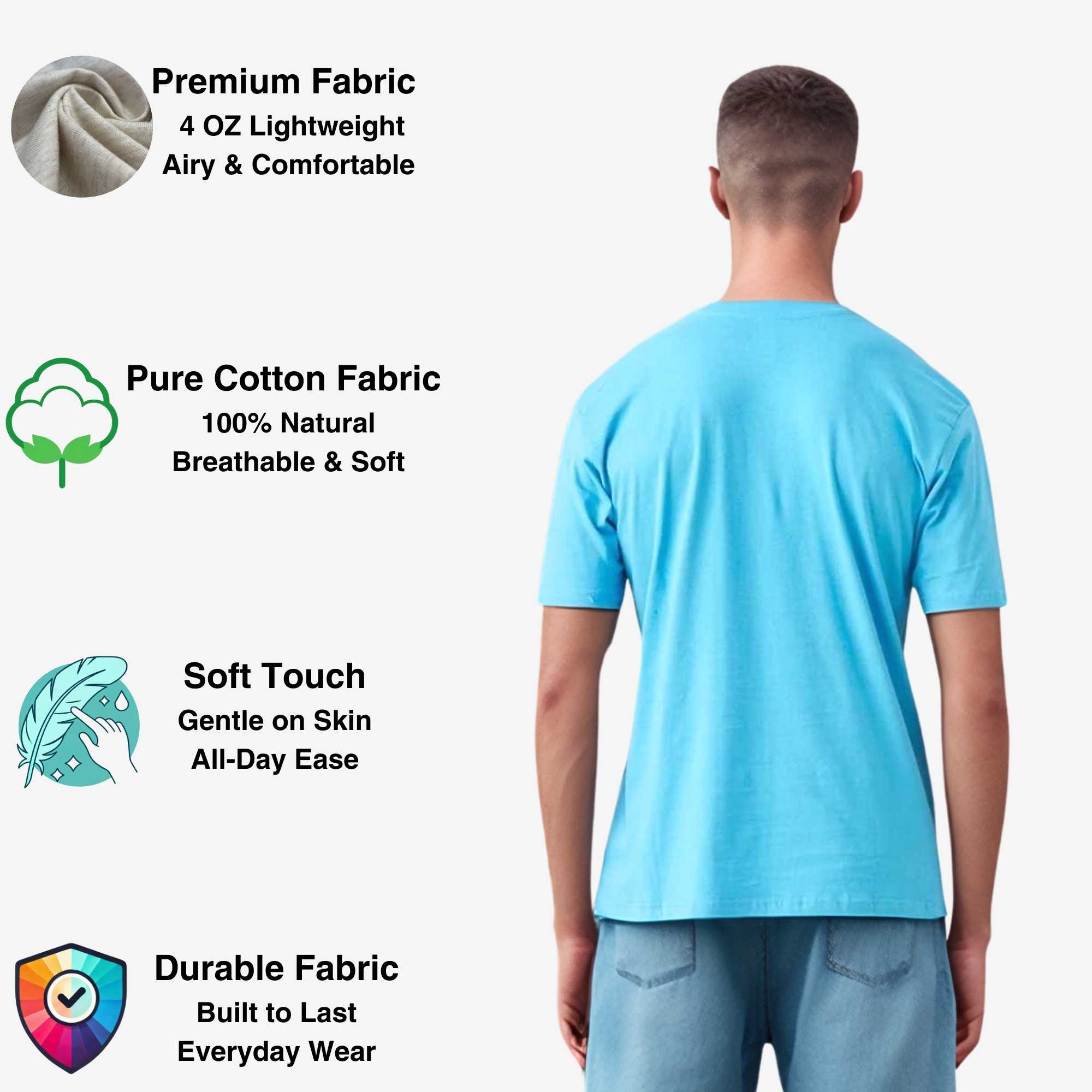 Classic Cotton T-Shirt for Men | Vibrant Spectrum Collection - XS / Hot Pink - www.upstandingapparel.com