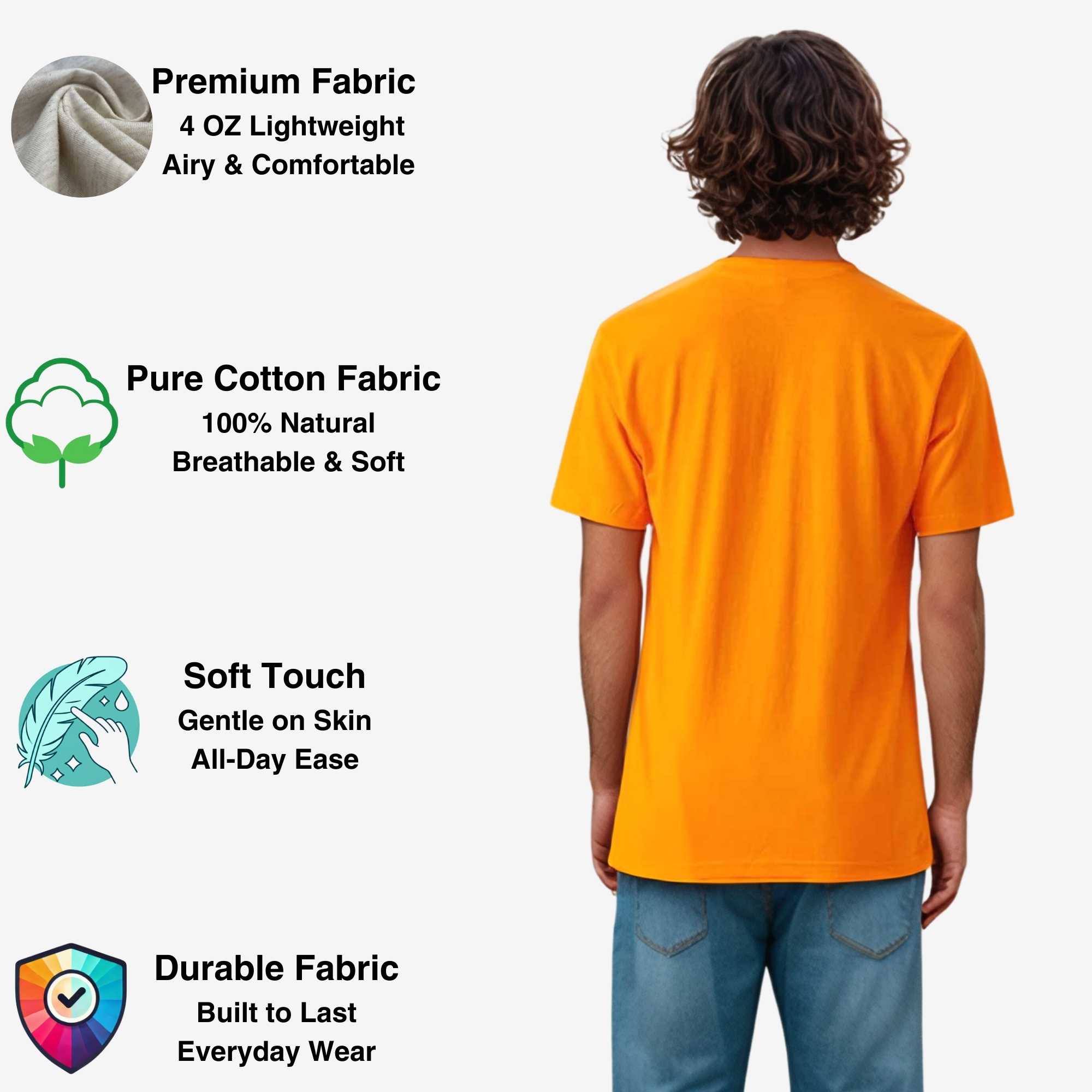 Classic Cotton T-Shirt for Men | Vibrant Spectrum Collection - XS / Hot Pink - www.upstandingapparel.com