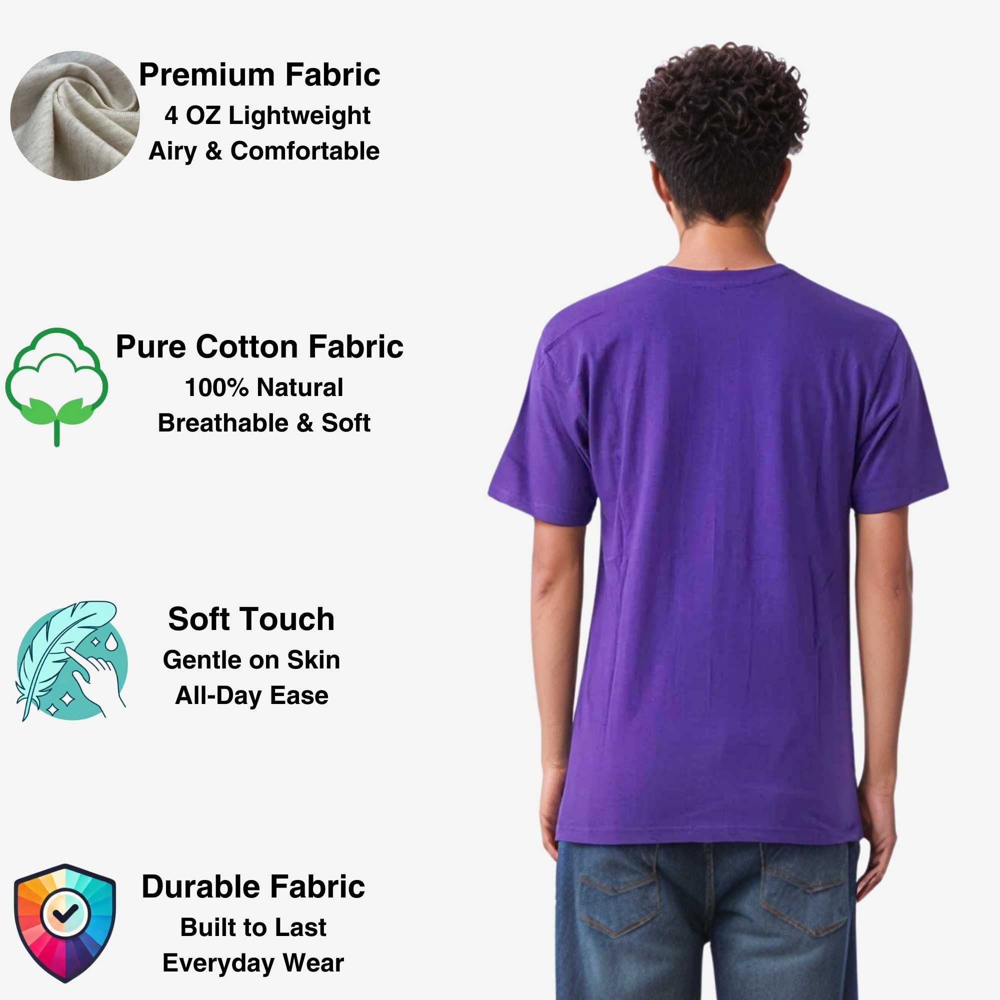 Classic Cotton T-Shirt for Men | Vibrant Spectrum Collection - XS / Hot Pink - www.upstandingapparel.com