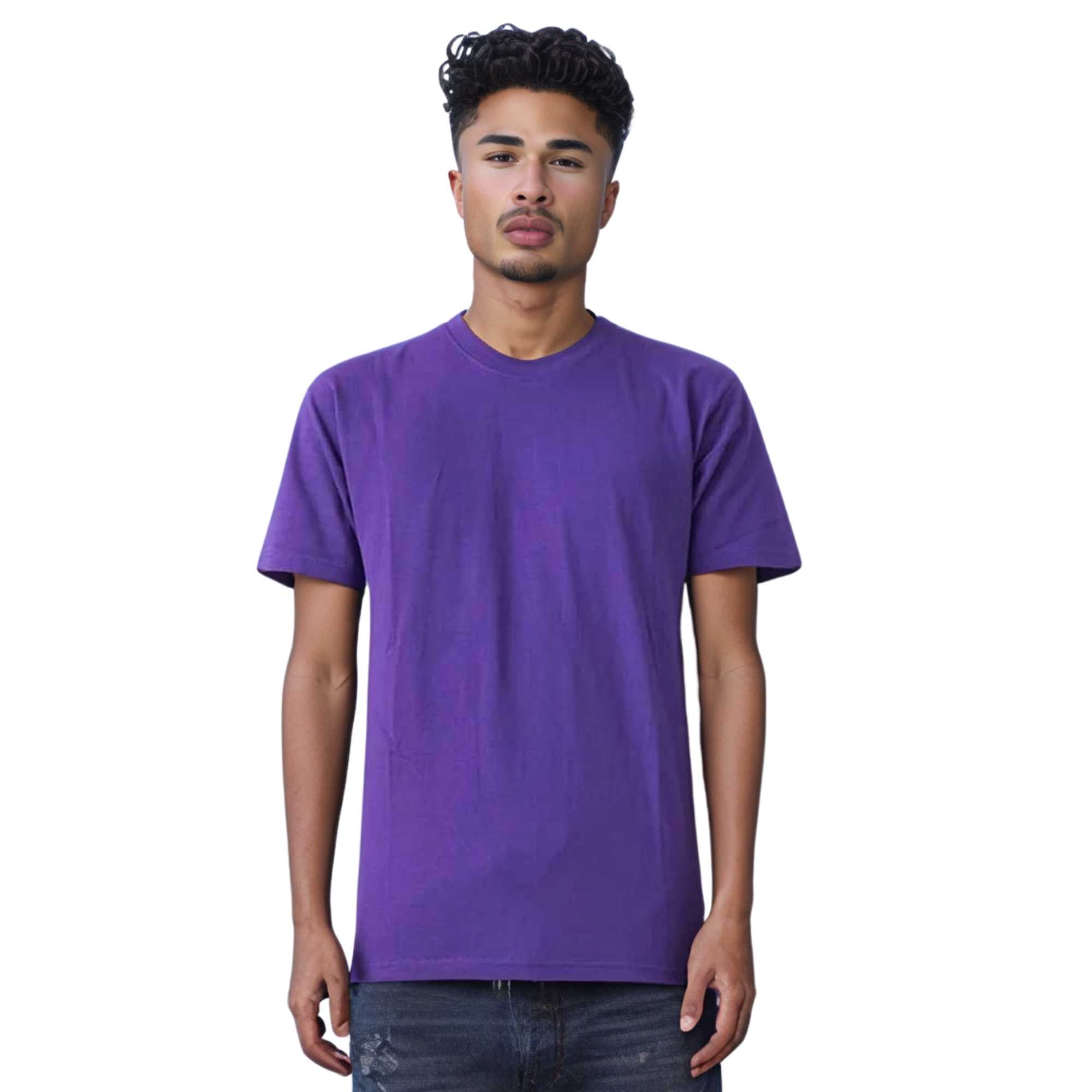 Classic Cotton T-Shirt for Men | Vibrant Spectrum Collection - XS / Purple - www.upstandingapparel.com