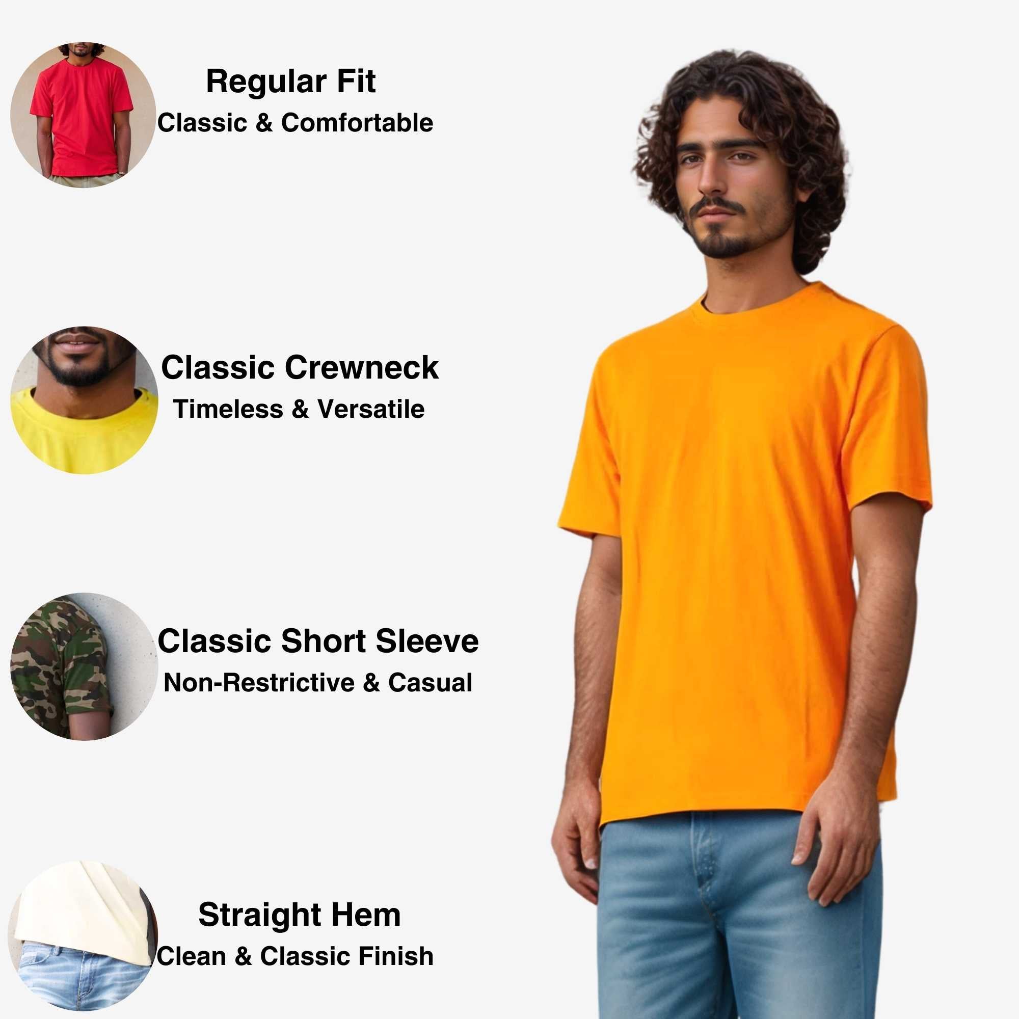 Classic Cotton T-Shirt for Men | Vibrant Spectrum Collection - XS / Hot Pink - www.upstandingapparel.com