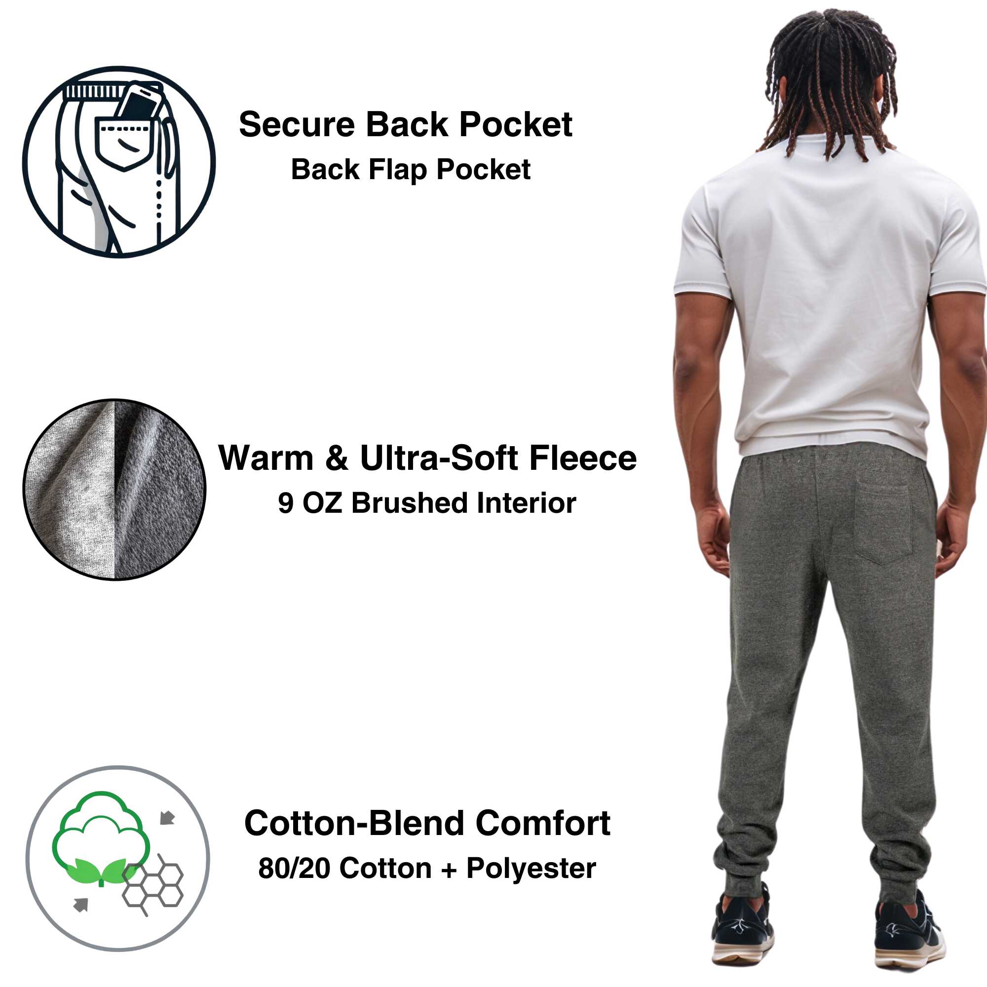 Classic Fleece Sweatpants | Cozy, Durable & Versatile - XS / White - www.upstandingapparel.com