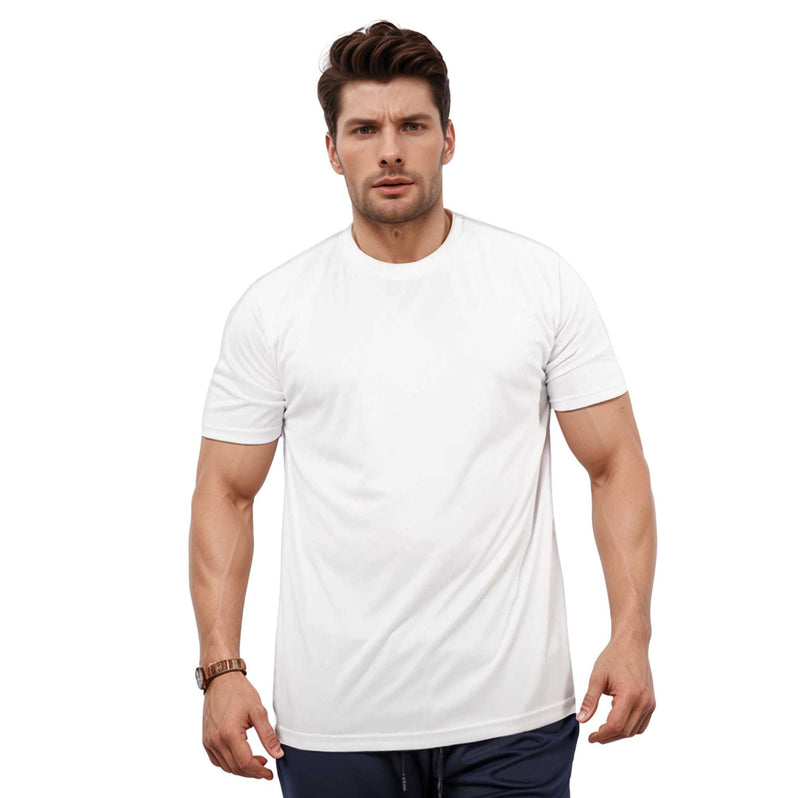 Men's Active Performance Tee | Quick-Dry Workout Essential - S / White - www.upstandingapparel.com