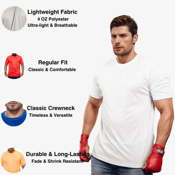 Men's Active Performance Tee | Quick-Dry Workout Essential - S / White - www.upstandingapparel.com