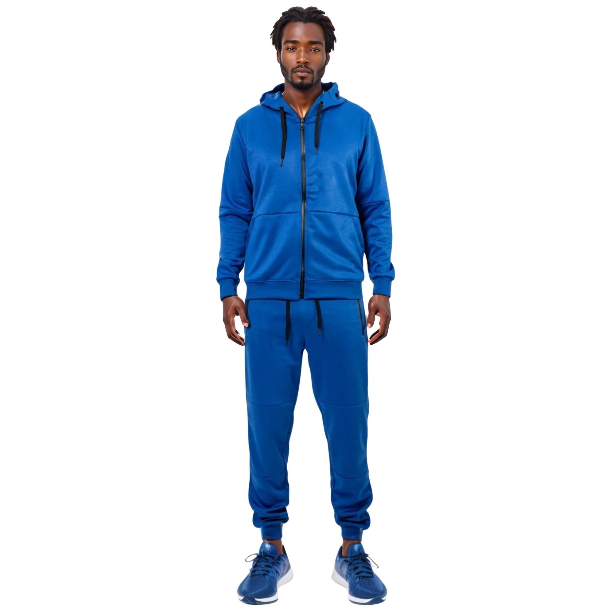 Men's Active Performance Tracksuit | Timeless Essential Set - S / Royal Blue - www.upstandingapparel.com
