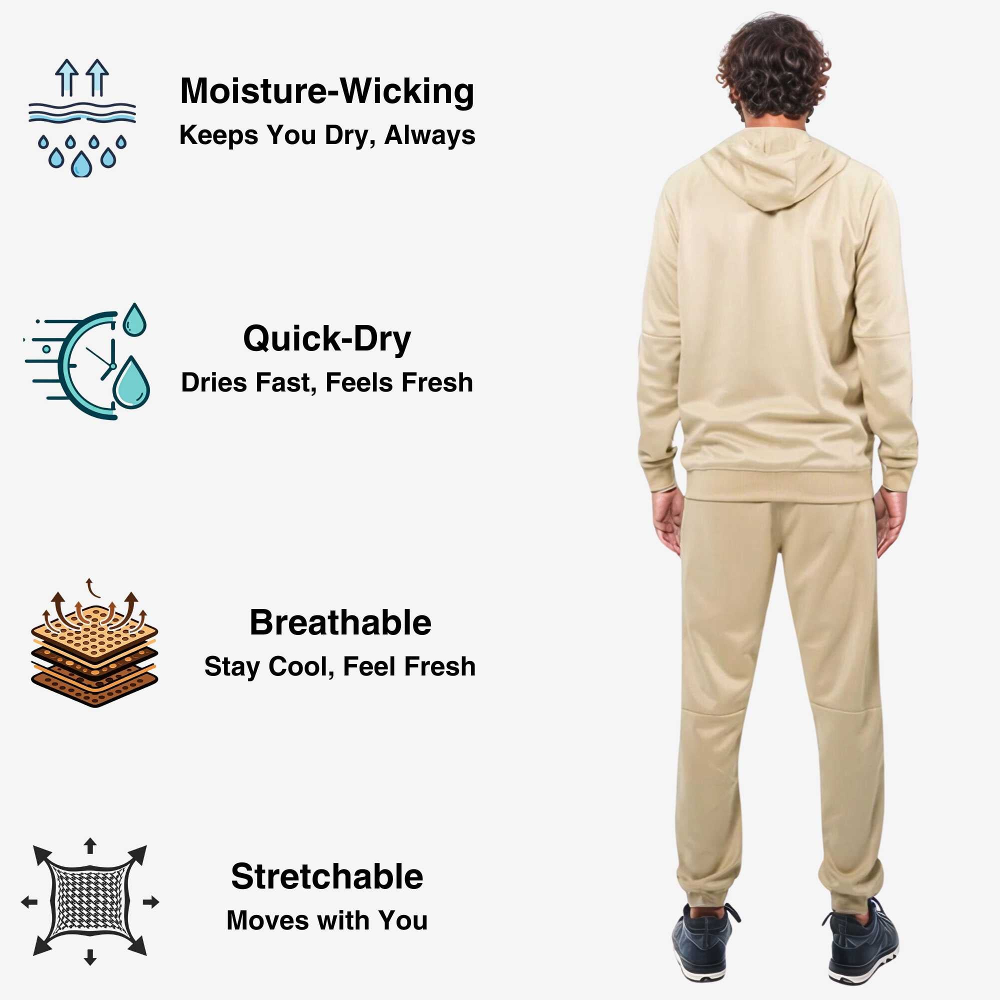 Men's Active Performance Tracksuit | Timeless Essential Set - S / Royal Blue - www.upstandingapparel.com