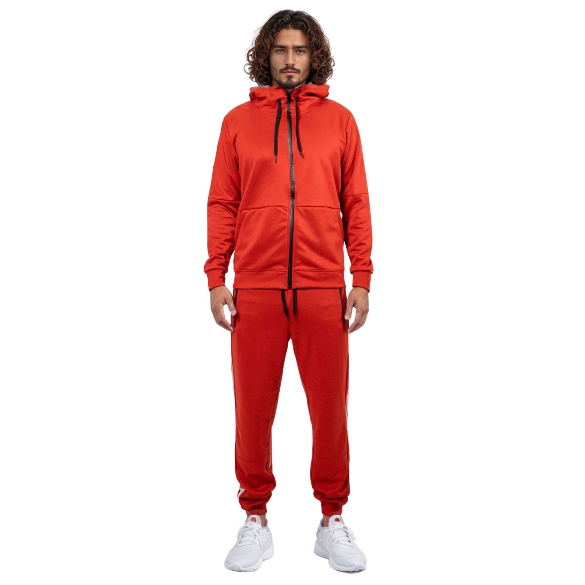 Men's Active Performance Tracksuit | Timeless Essential Set - S / Red - www.upstandingapparel.com