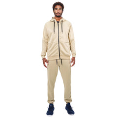 Men's Active Performance Tracksuit | Timeless Essential Set - S / Sand - www.upstandingapparel.com