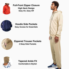 Men's Active Performance Tracksuit | Timeless Essential Set - S / Royal Blue - www.upstandingapparel.com