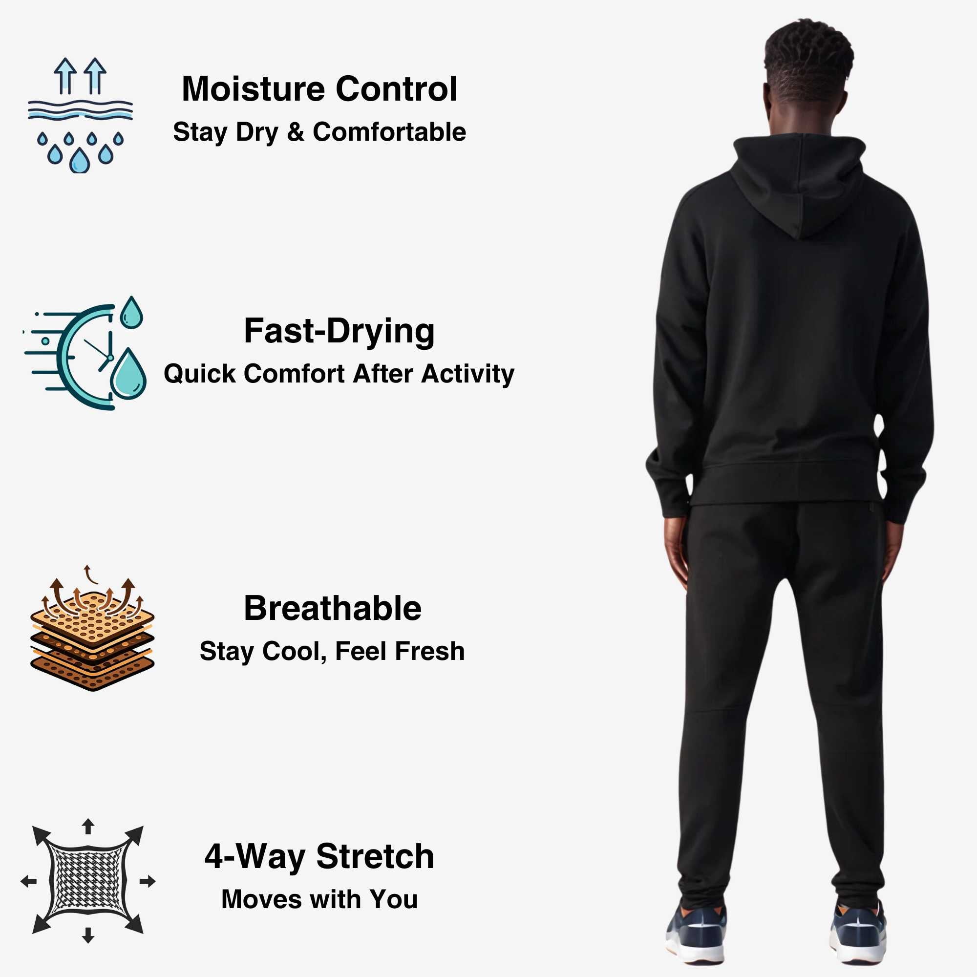 Men’s Athleisure Tracksuit | Versatile Performance Flex - S / Dark Gray - www.upstandingapparel.com