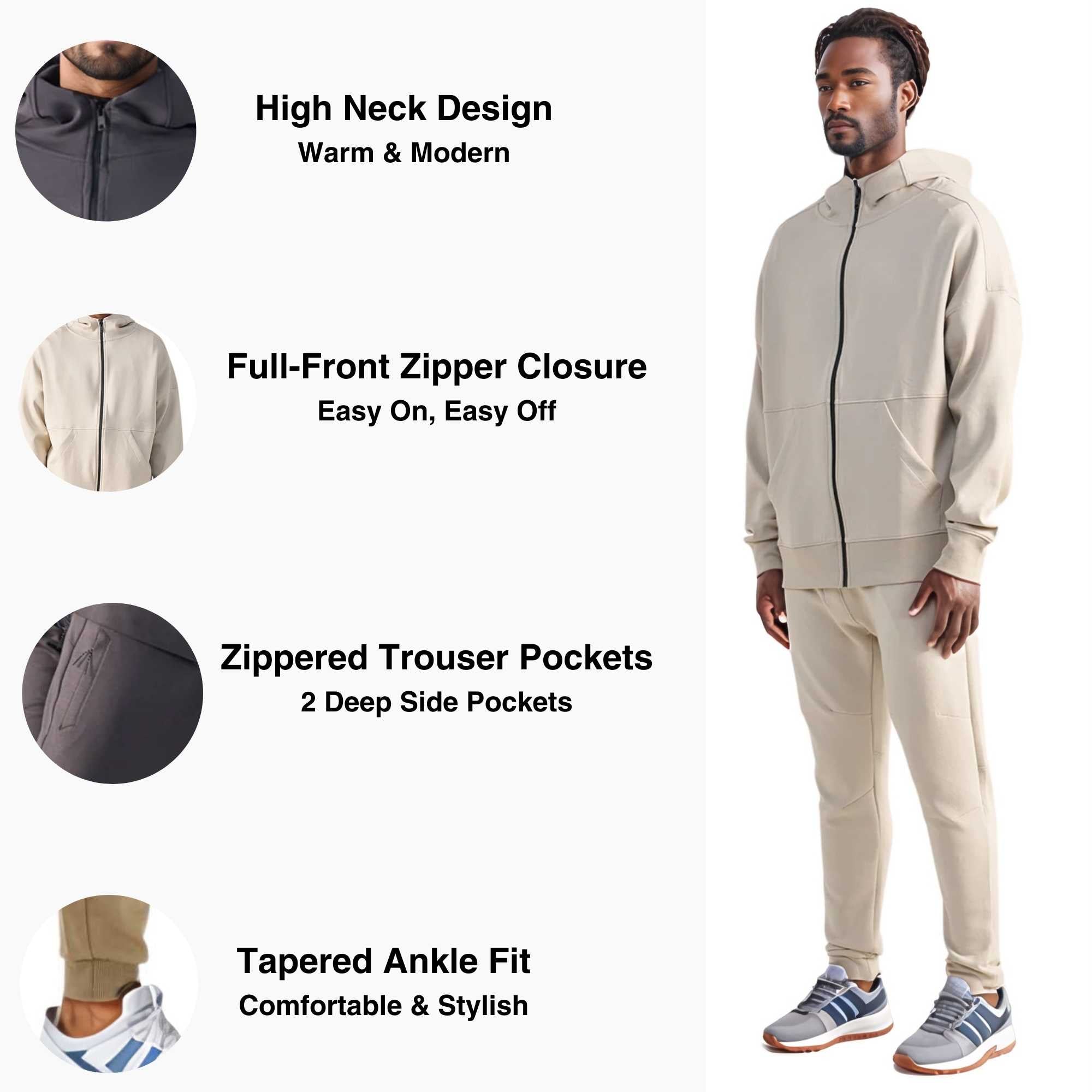 Men’s Athleisure Tracksuit | Versatile Performance Flex - S / Dark Gray - www.upstandingapparel.com