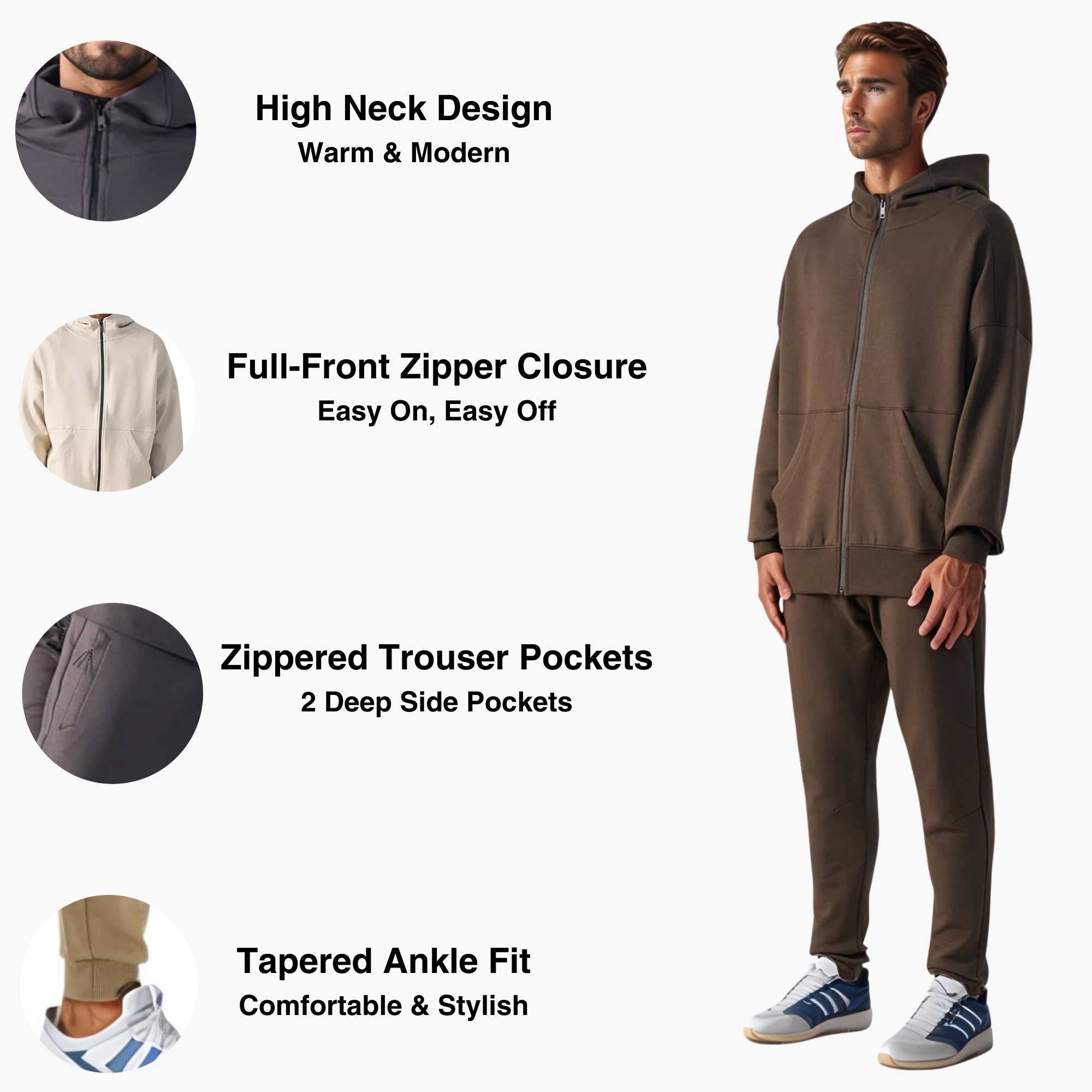 Men’s Athleisure Tracksuit | Versatile Performance Flex - S / Dark Gray - www.upstandingapparel.com
