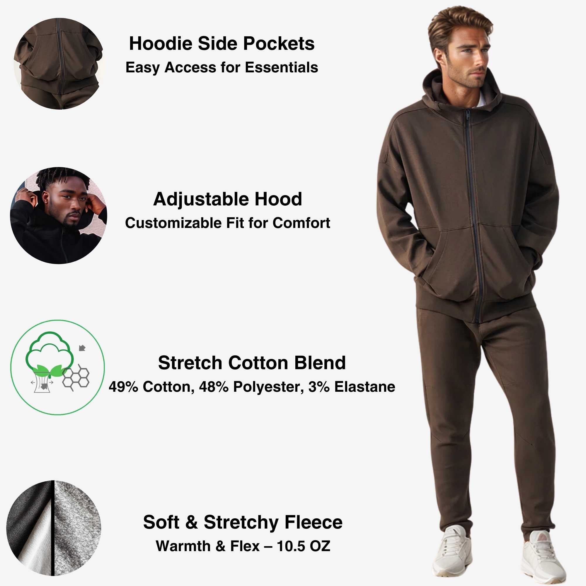 Men’s Athleisure Tracksuit | Versatile Performance Flex - S / Dark Gray - www.upstandingapparel.com