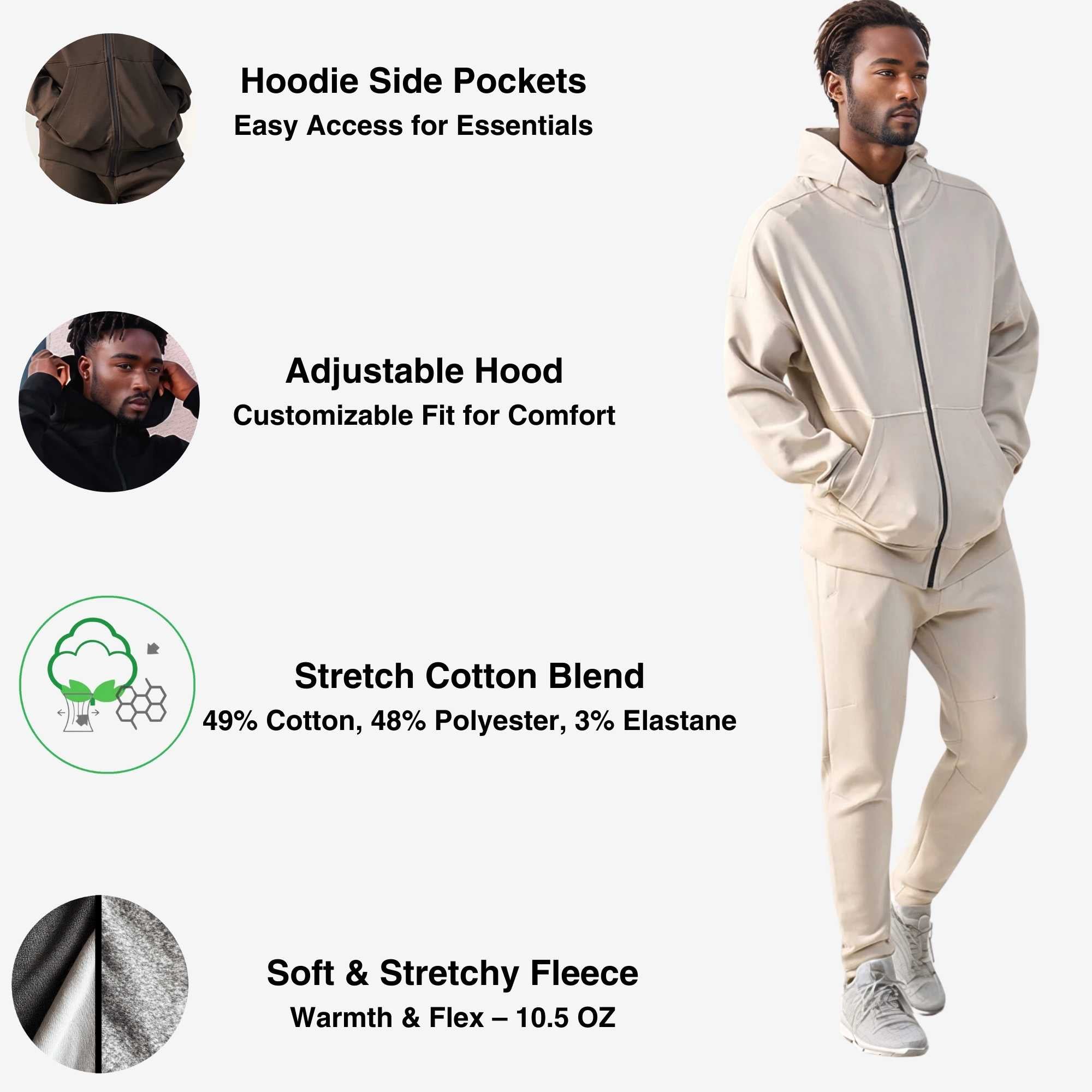 Men’s Athleisure Tracksuit | Versatile Performance Flex - S / Dark Gray - www.upstandingapparel.com
