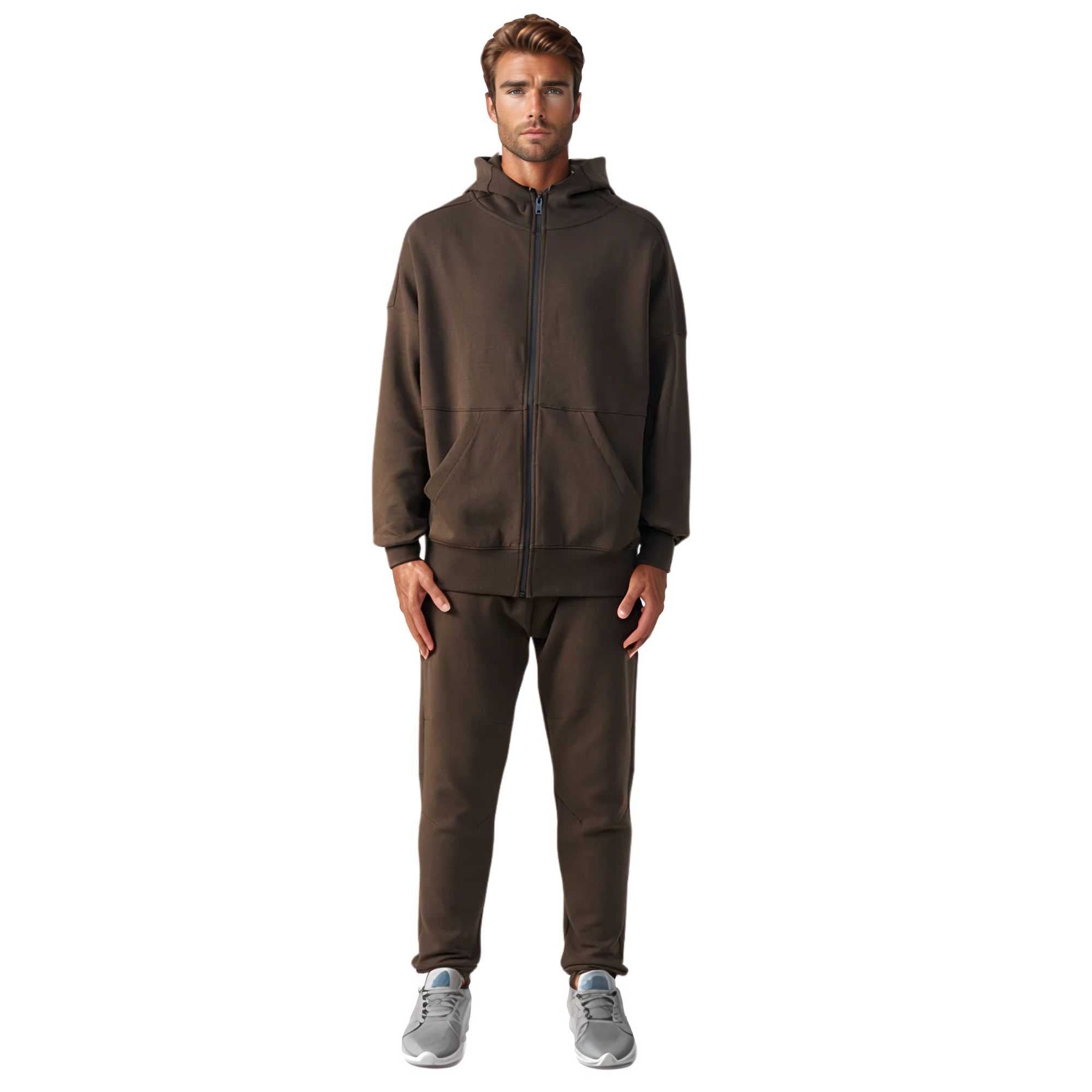Men’s Athleisure Tracksuit | Versatile Performance Flex - S / Brown - www.upstandingapparel.com