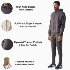 Men’s Athleisure Tracksuit | Versatile Performance Flex - S / Dark Gray - www.upstandingapparel.com