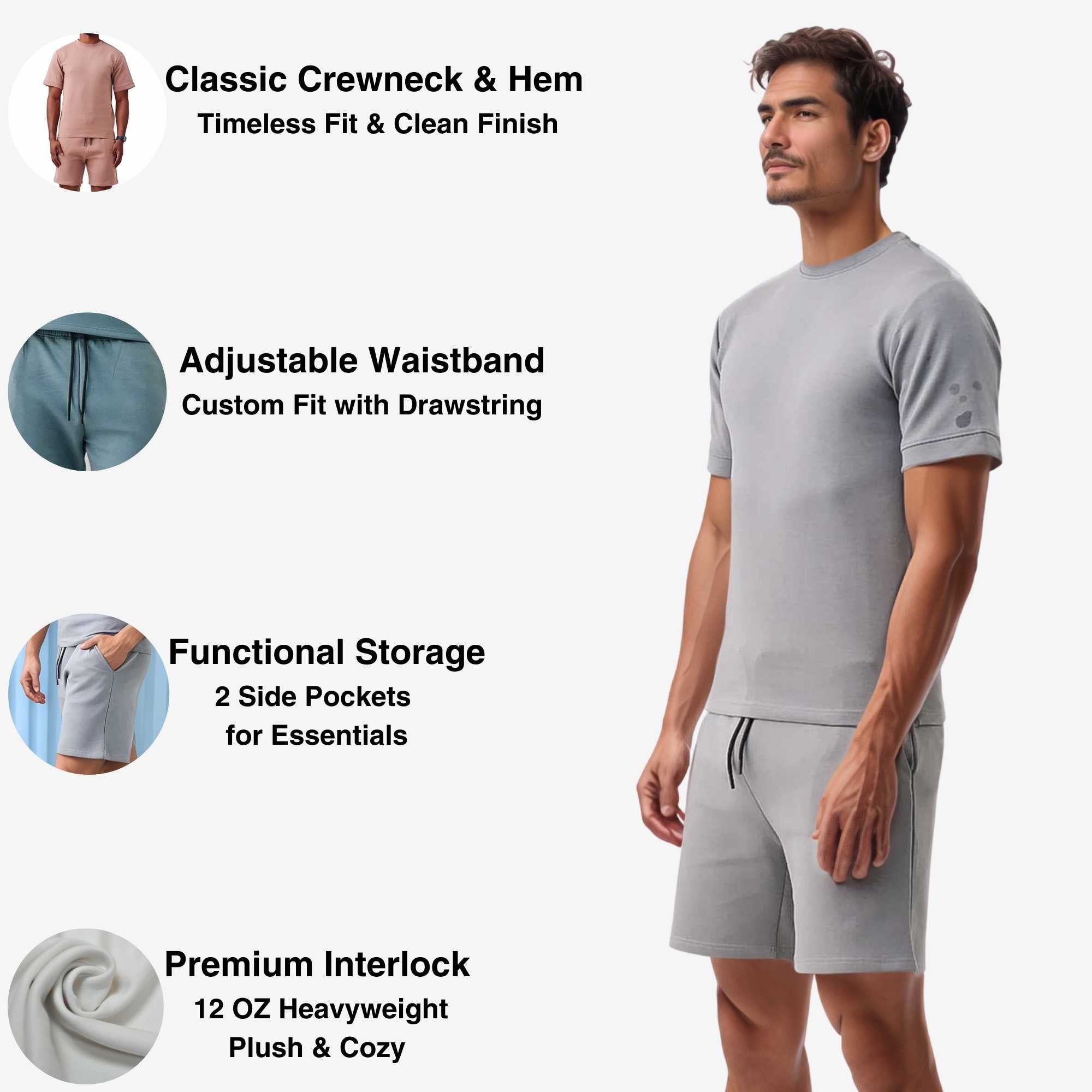 Men's Athletic Shorts Set | Breathable & Moisture-Wick Flex - S / Gray - www.upstandingapparel.com