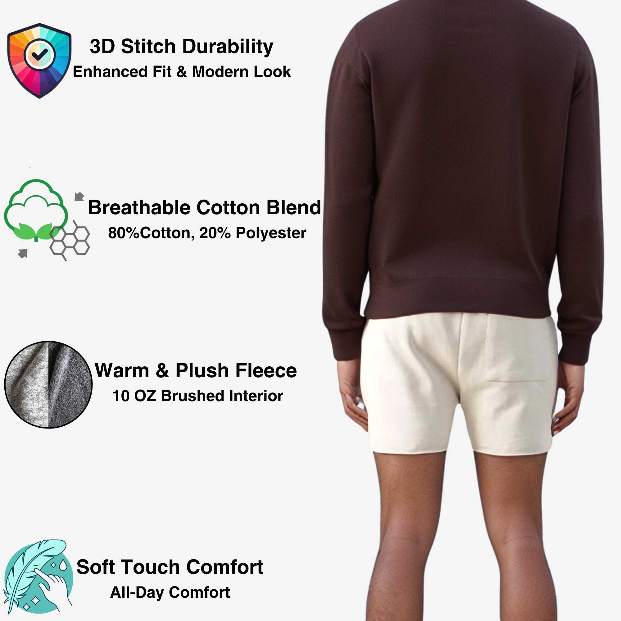 Men’s Cropped Fleece Sweatshorts | Luxurious Comfort & Style - S / Black - www.upstandingapparel.com