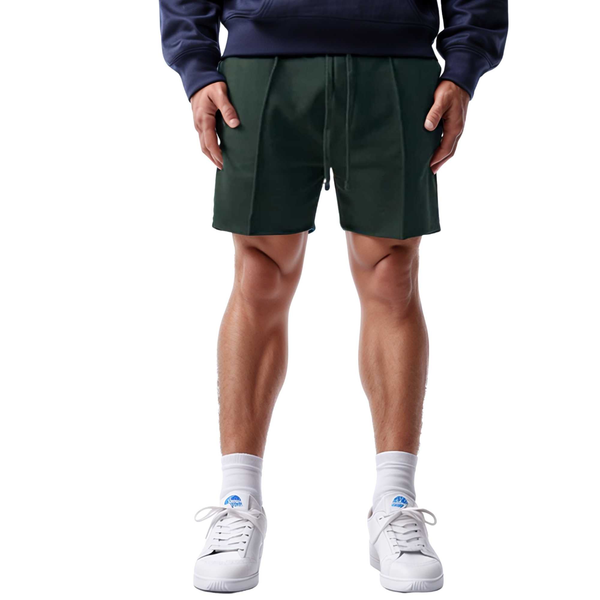 Men’s Cropped Fleece Sweatshorts | Luxurious Comfort & Style - S / Dark Green - www.upstandingapparel.com