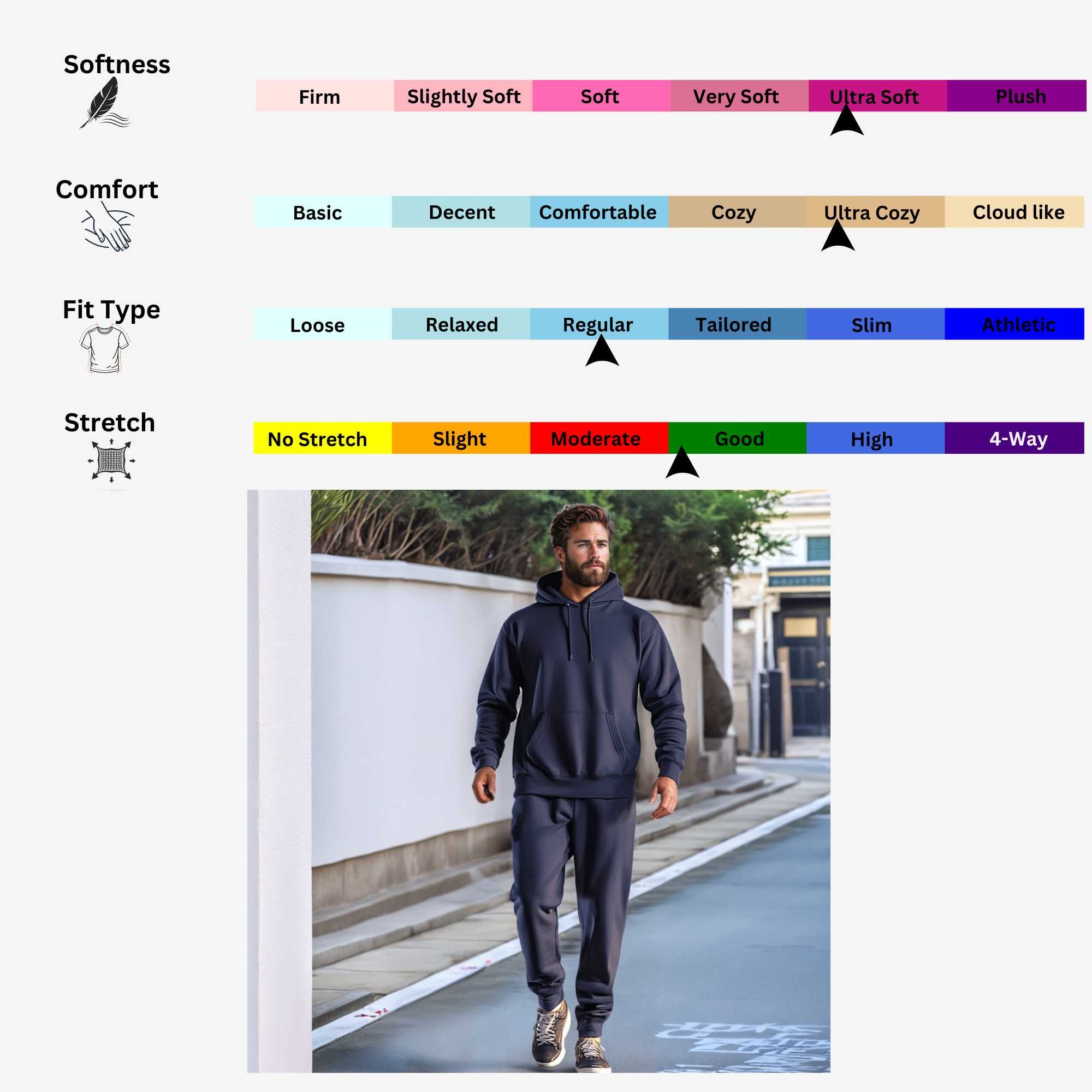 Men's Fleece Hooded Sweatsuit | Classic Comfort Collection - XS / Black - www.upstandingapparel.com