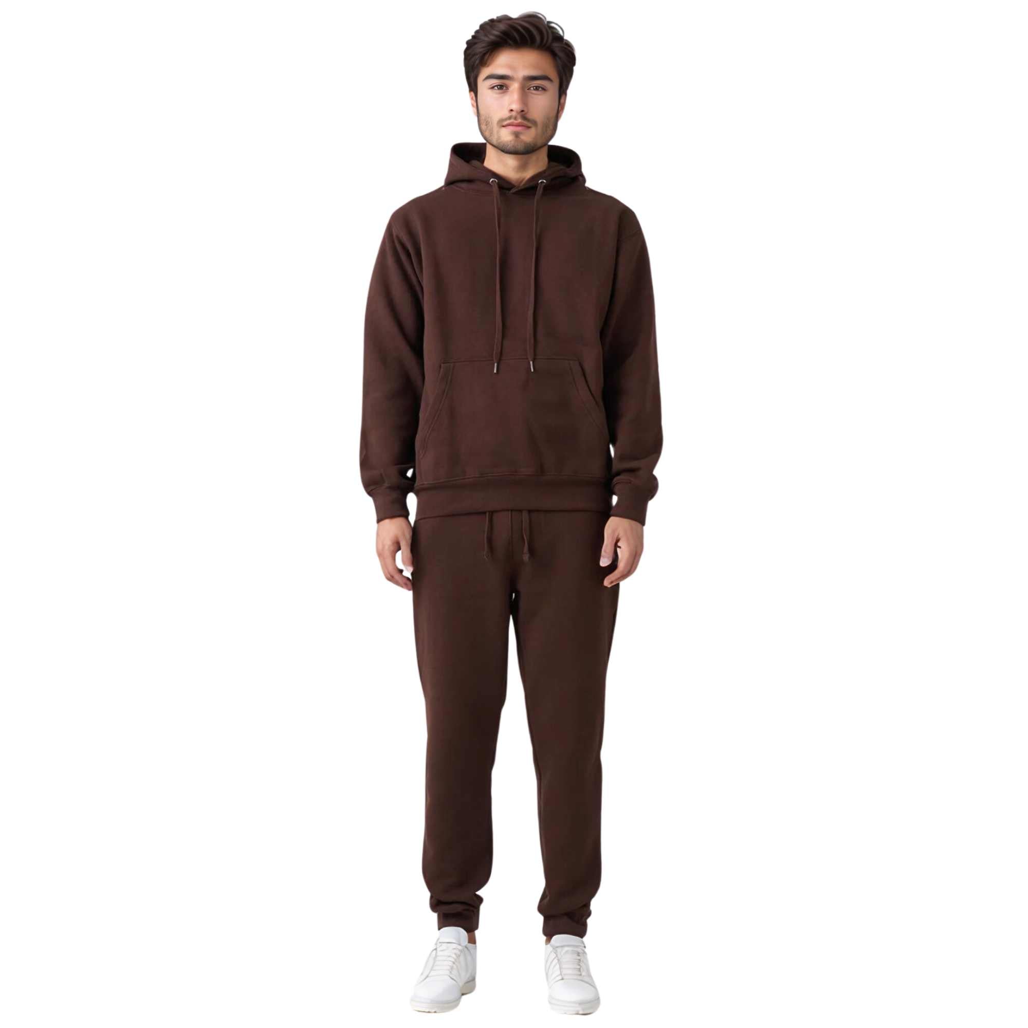 Men's Fleece Hooded Sweatsuit | Classic Comfort Collection - XS / Brown - www.upstandingapparel.com