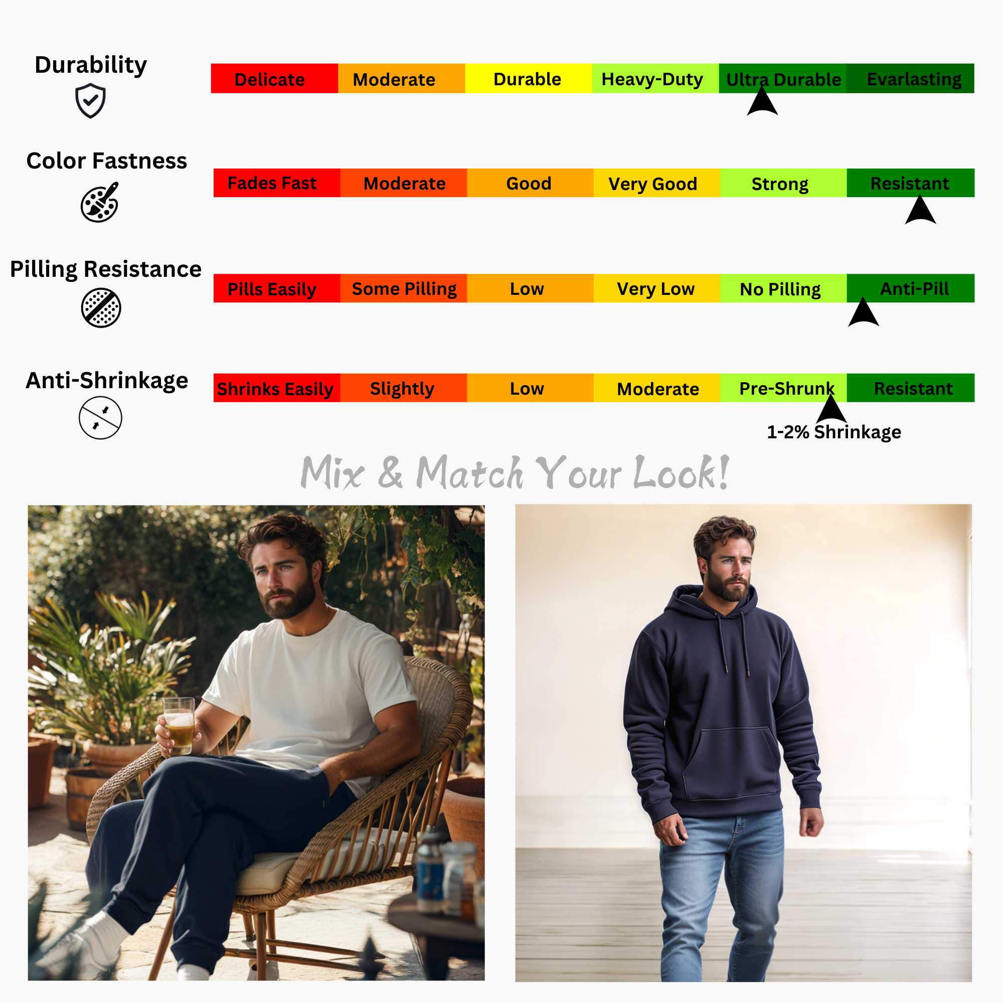 Men's Fleece Hooded Sweatsuit | Classic Comfort Collection - XS / Black - www.upstandingapparel.com
