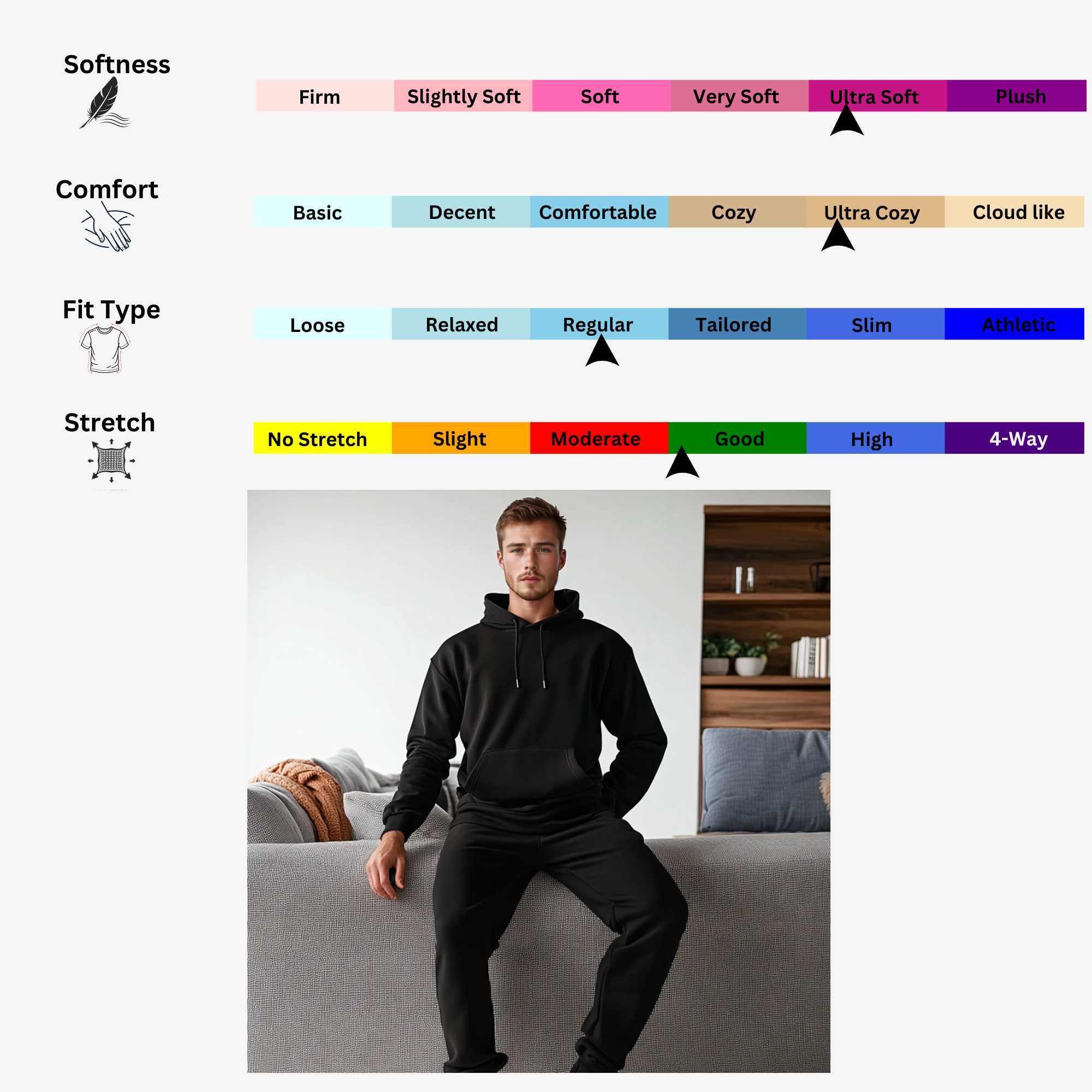 Men's Fleece Hooded Sweatsuit | Classic Comfort Collection - XS / Black - www.upstandingapparel.com