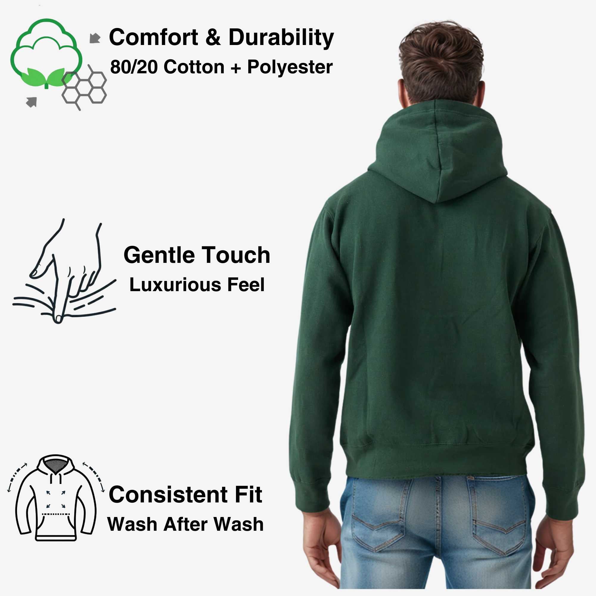 Men’s Fleece Hoodie 3-Pack | Trendy Street Staple | Versatile & Cozy Style - XS / Purple + Camo + Denim - www.upstandingapparel.com