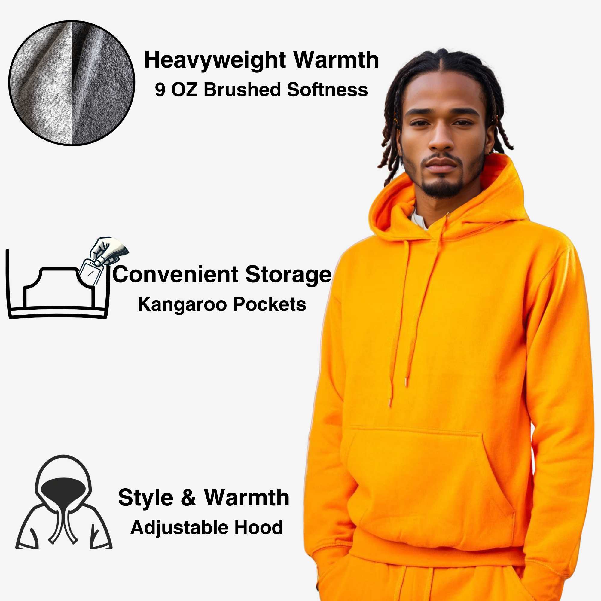 Men’s Fleece Hoodie 3-Pack | Vibrant Energy | | Bold & Stylish Essentials - XS / Red + Royal Blue + Gold - www.upstandingapparel.com