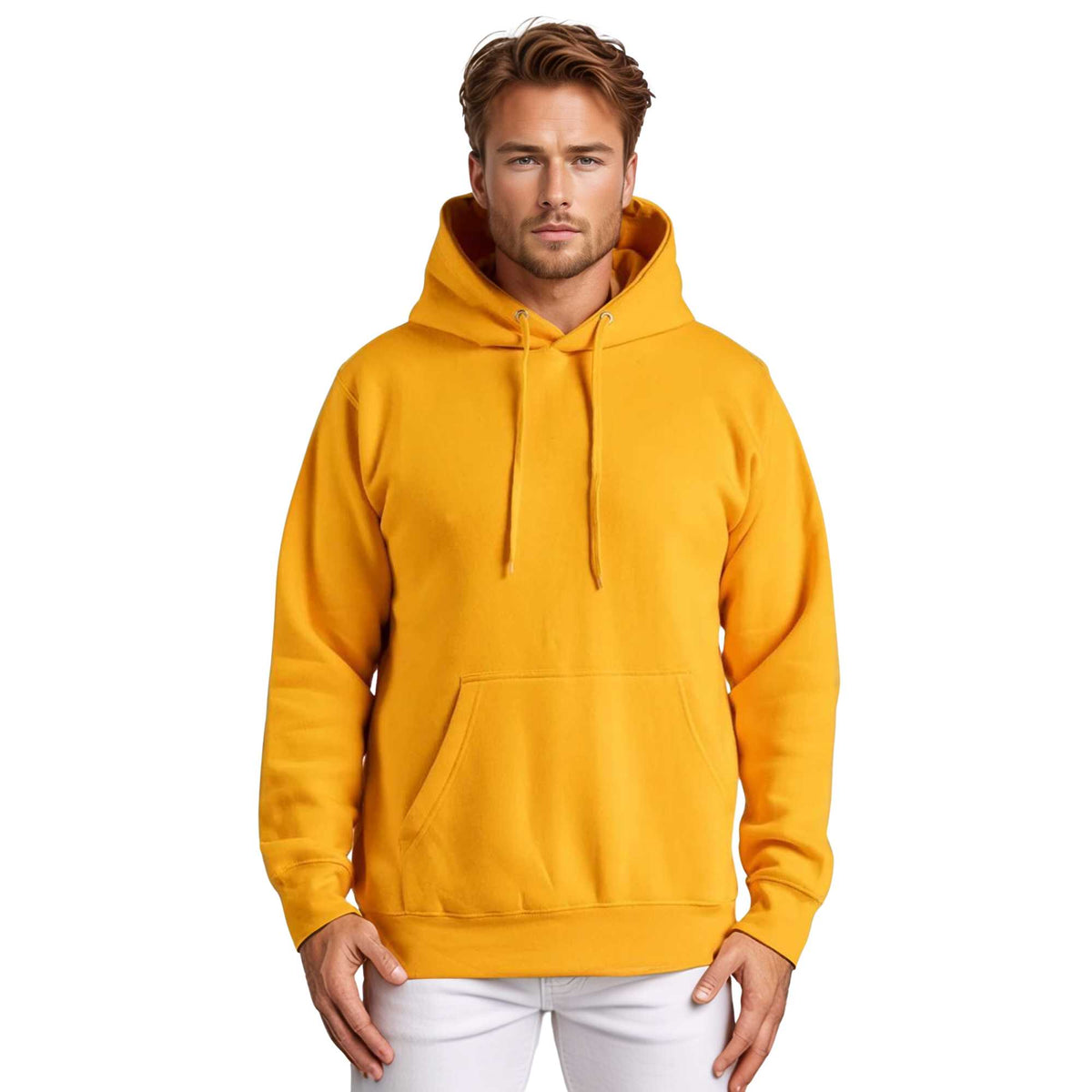 Men’s Fleece Hoodie | Vibrant Energy Collection | Bold Style - XS / Gold - www.upstandingapparel.com