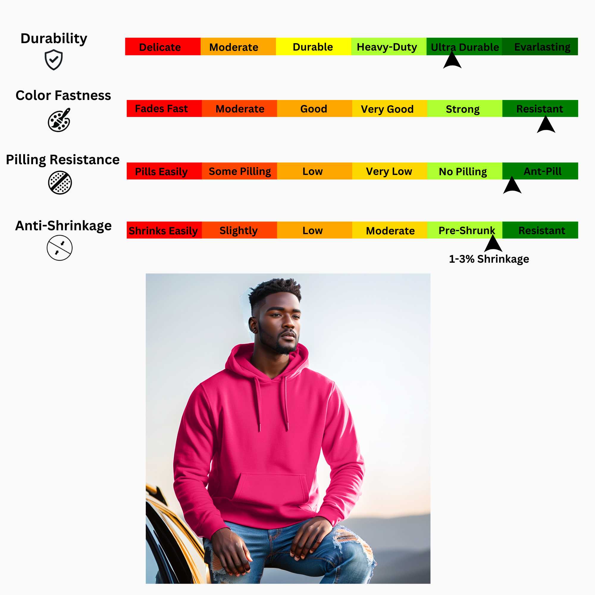 Men’s Fleece Hoodie | Vibrant Energy Collection | Bold Style - XS / Gold - www.upstandingapparel.com