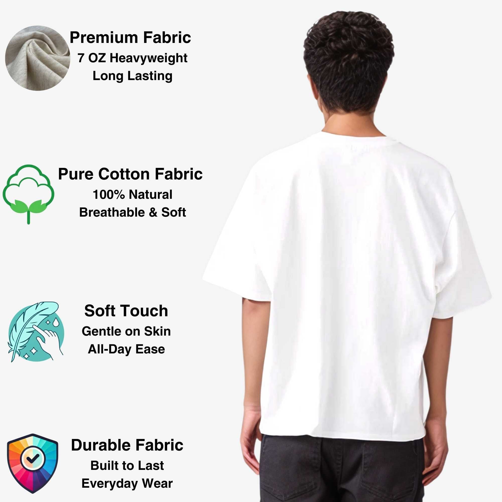 Men's Oversized Cotton Cropped T-Shirt | Streetwear Vibe - S / White - www.upstandingapparel.com