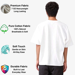 Men's Oversized Cotton Cropped T-Shirt | Streetwear Vibe - S / White - www.upstandingapparel.com