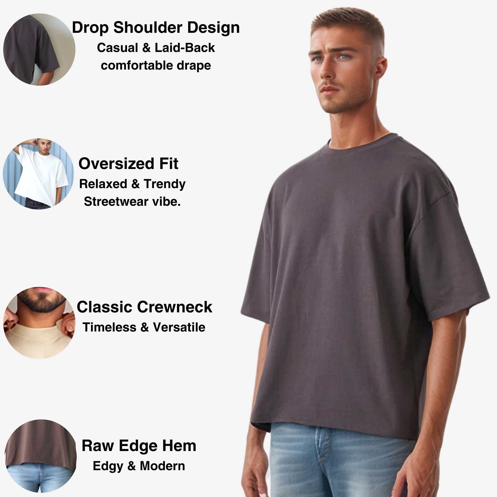 Men's Oversized Cotton Cropped T-Shirt | Streetwear Vibe - S / White - www.upstandingapparel.com